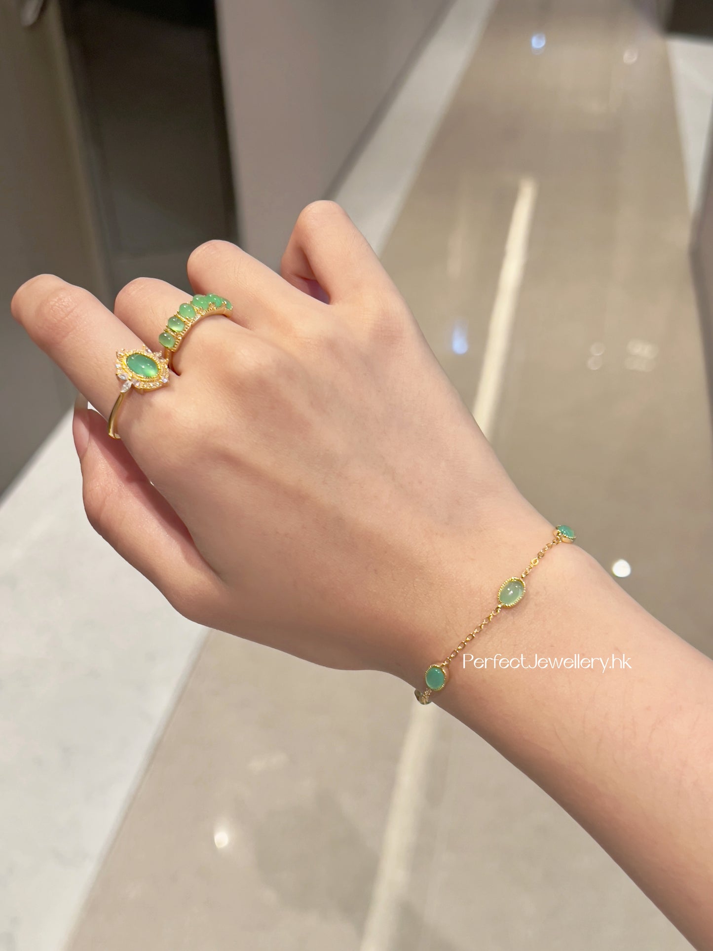 Australia Chrysoprase S925 bracelet 澳州玉滿天星銀手鏈