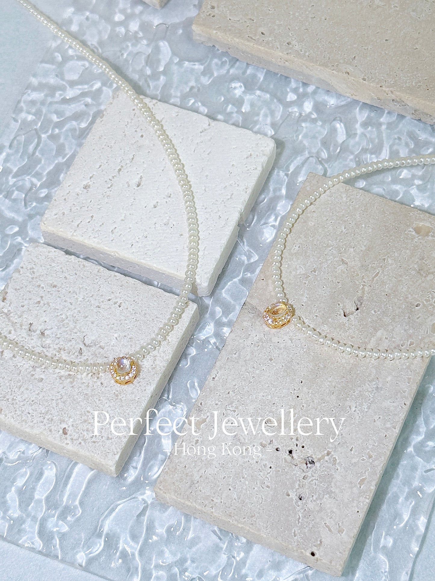 Moonstone & Freshwater Pearl S925 Necklace | 月光石&Bb淡水珍珠S925項鍊