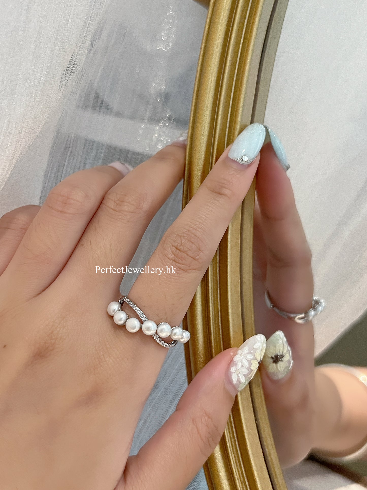 ✨Freshwater Pearl Cross Ring✨