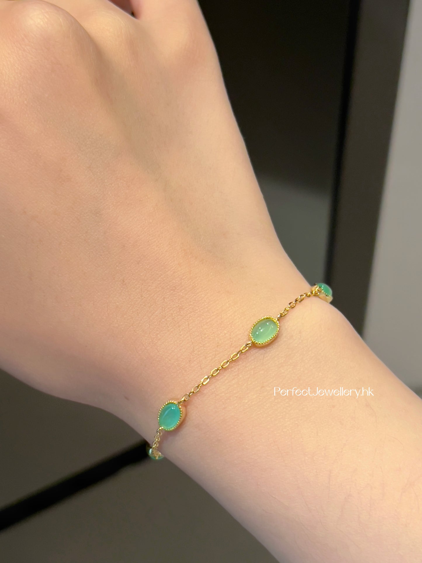 Australia Chrysoprase S925 bracelet 澳州玉滿天星銀手鏈