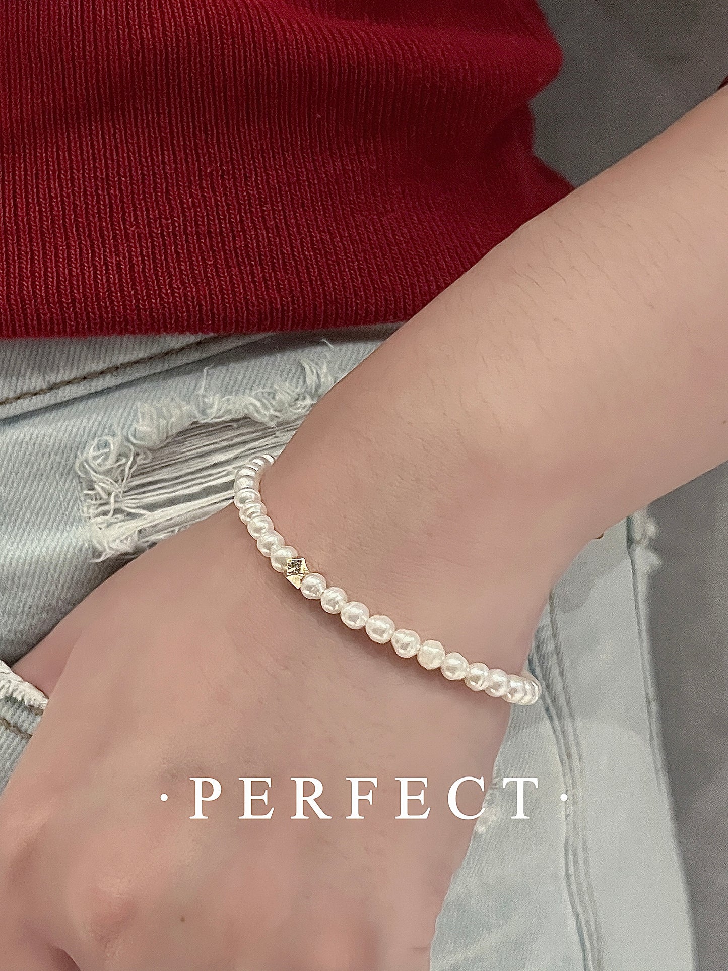 ✨Gentle White Freshwater Pearl Bracelet|白透亮閃閃螺維紋珍珠手鍊✨