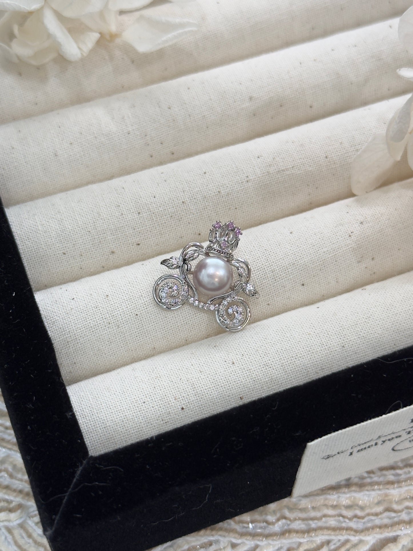 ✨🎃Pumpkin Carriage Freshwater Pearl Pendant|南瓜車珍珠吊墜✨👑