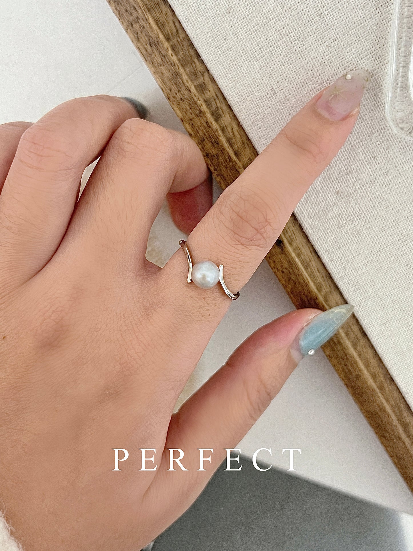 ✨Natural Grey Akoya Ring🇯🇵 |天然灰Akoya珍珠戒指✨