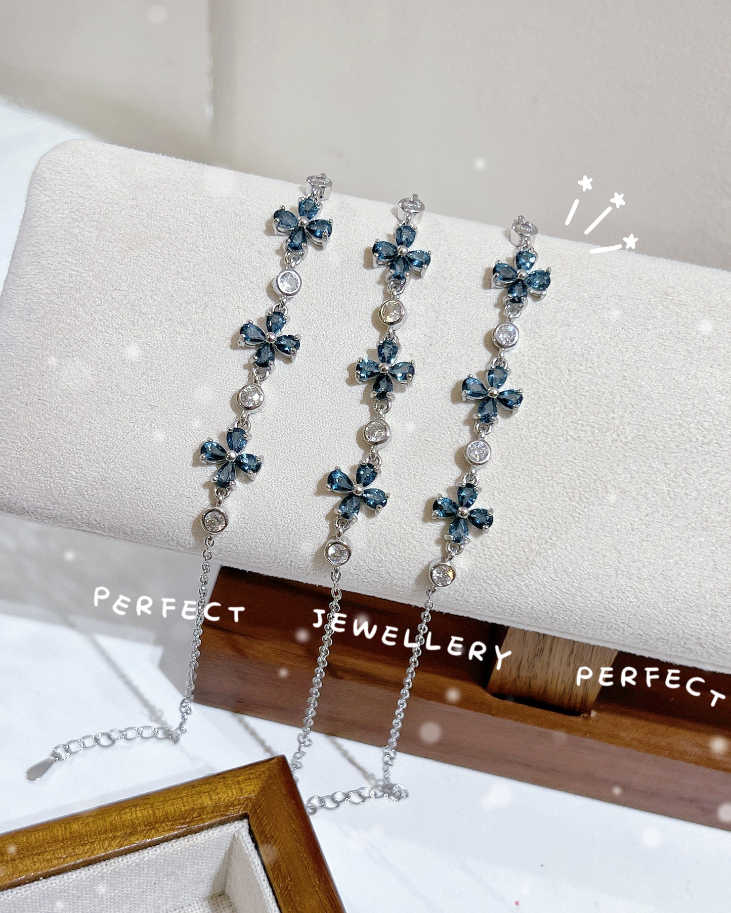 ✨Topaz🦋 Clover Bracelet | 托帕石四葉草手鍊✨💙