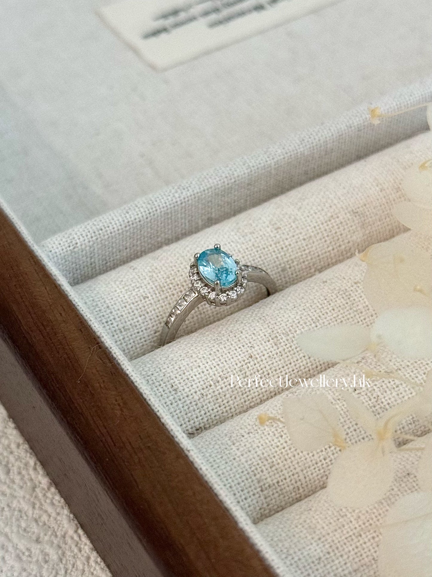 Blue Zircon S925 戒指| 薄荷藍風信子天然鋯石S925 戒指