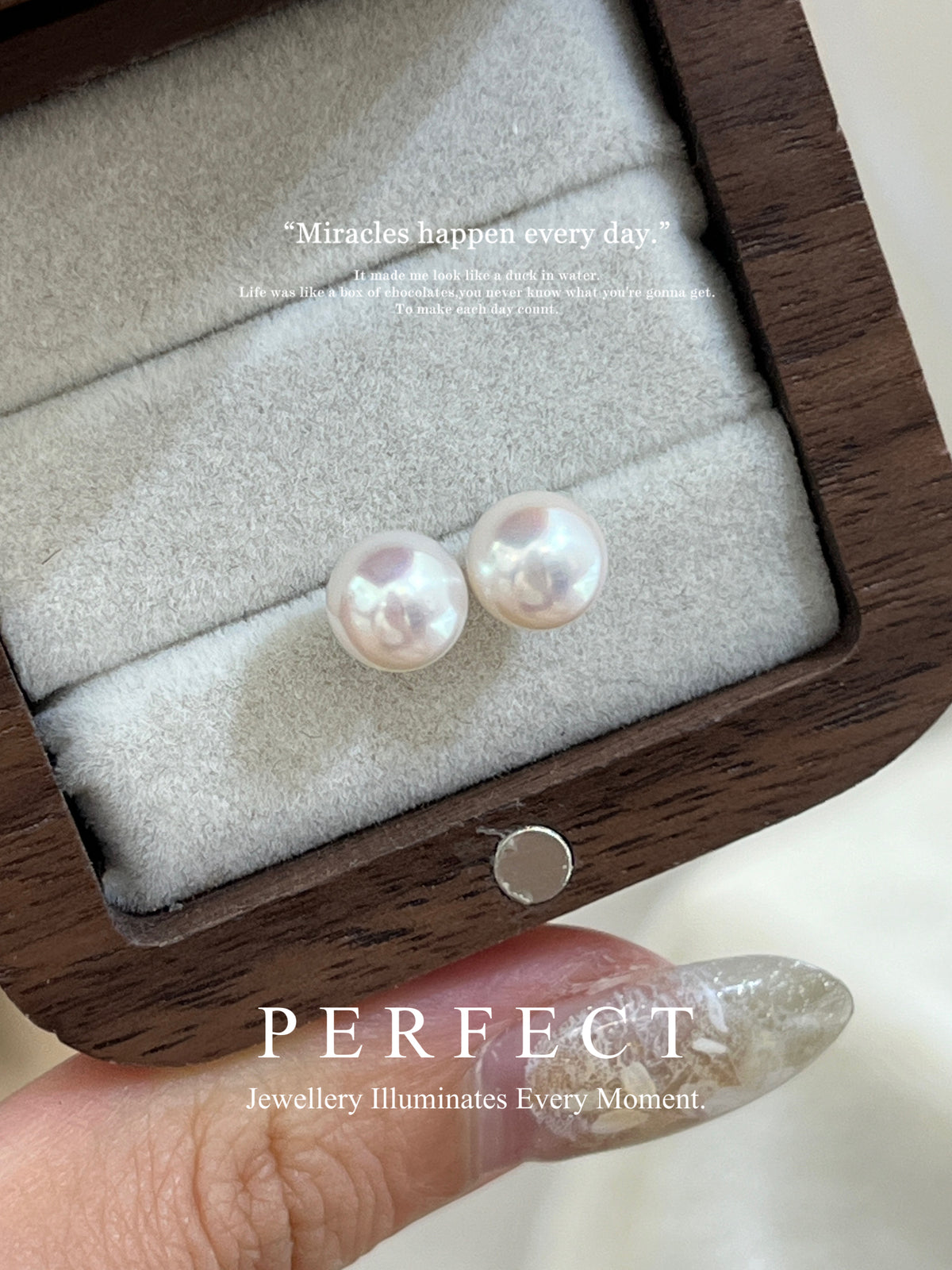7-7.5mm Aurora Freshwater Pearl S925 Earrings |淡水極光珍珠耳釘