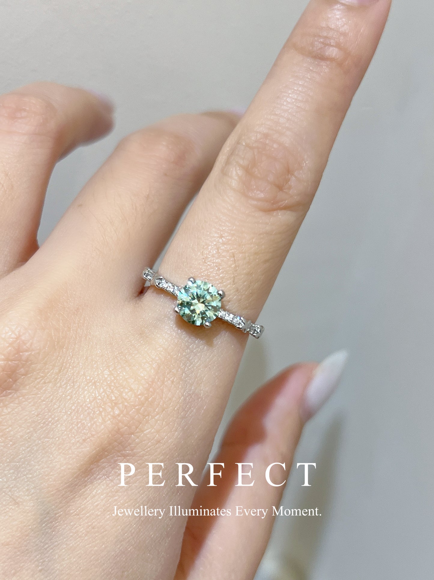 ✨💚1ct Moissanite Ring|1卡莫桑戒指💎✨深色版本