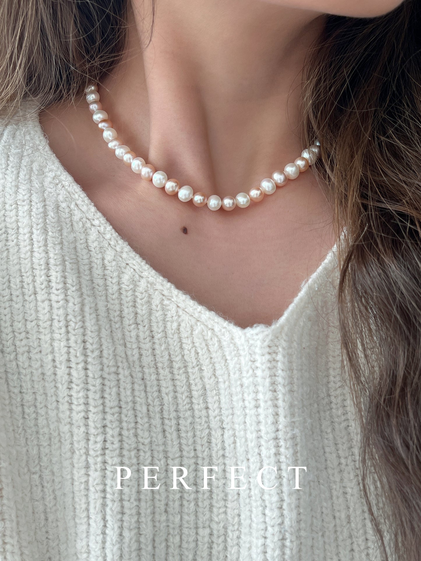 ✨Freshwater Pearl Necklace|紫白珍珠項鍊✨