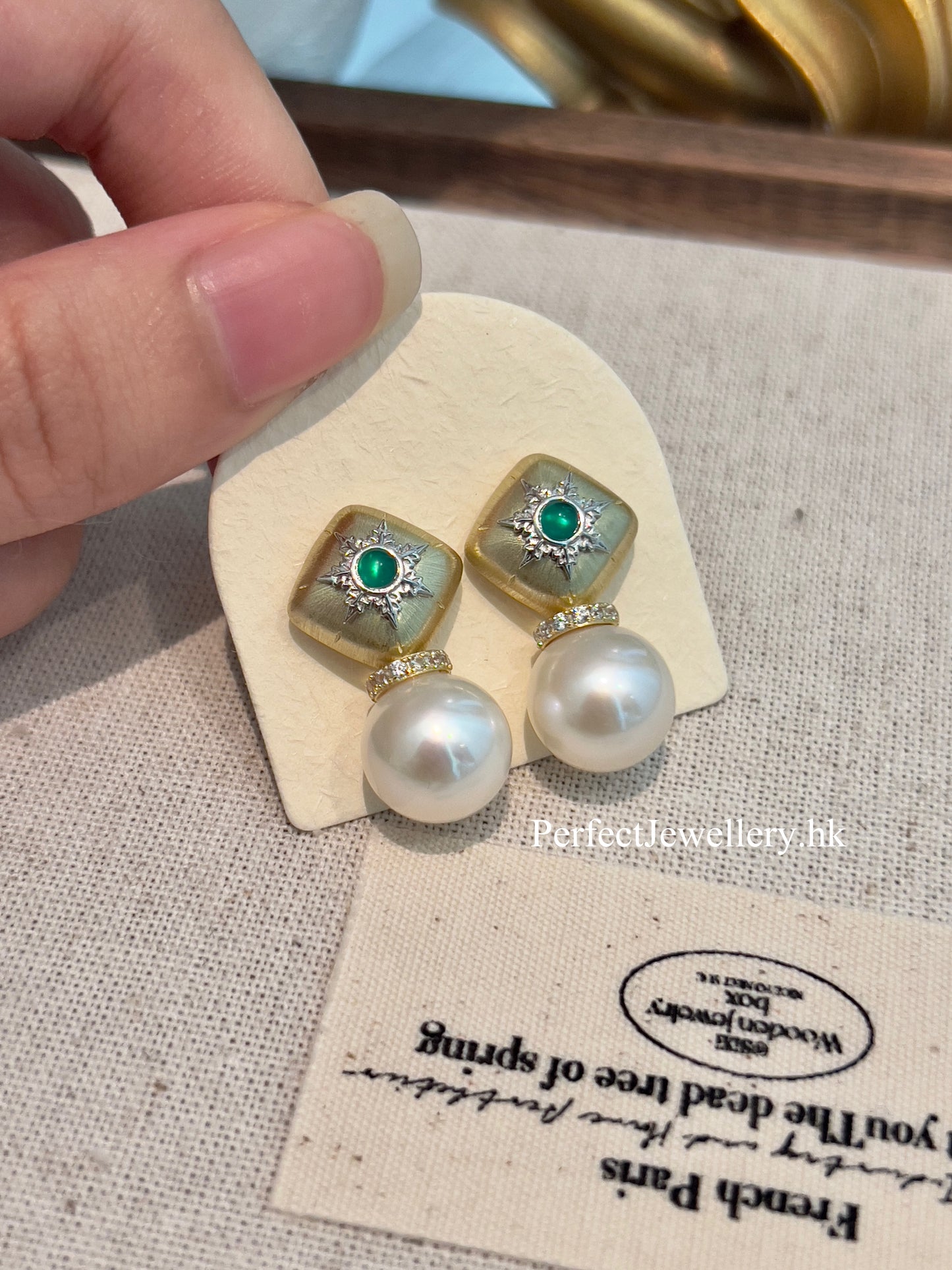 11.3mm Freshwater Pearl S925 Earring | 復古淡水珍珠耳釘