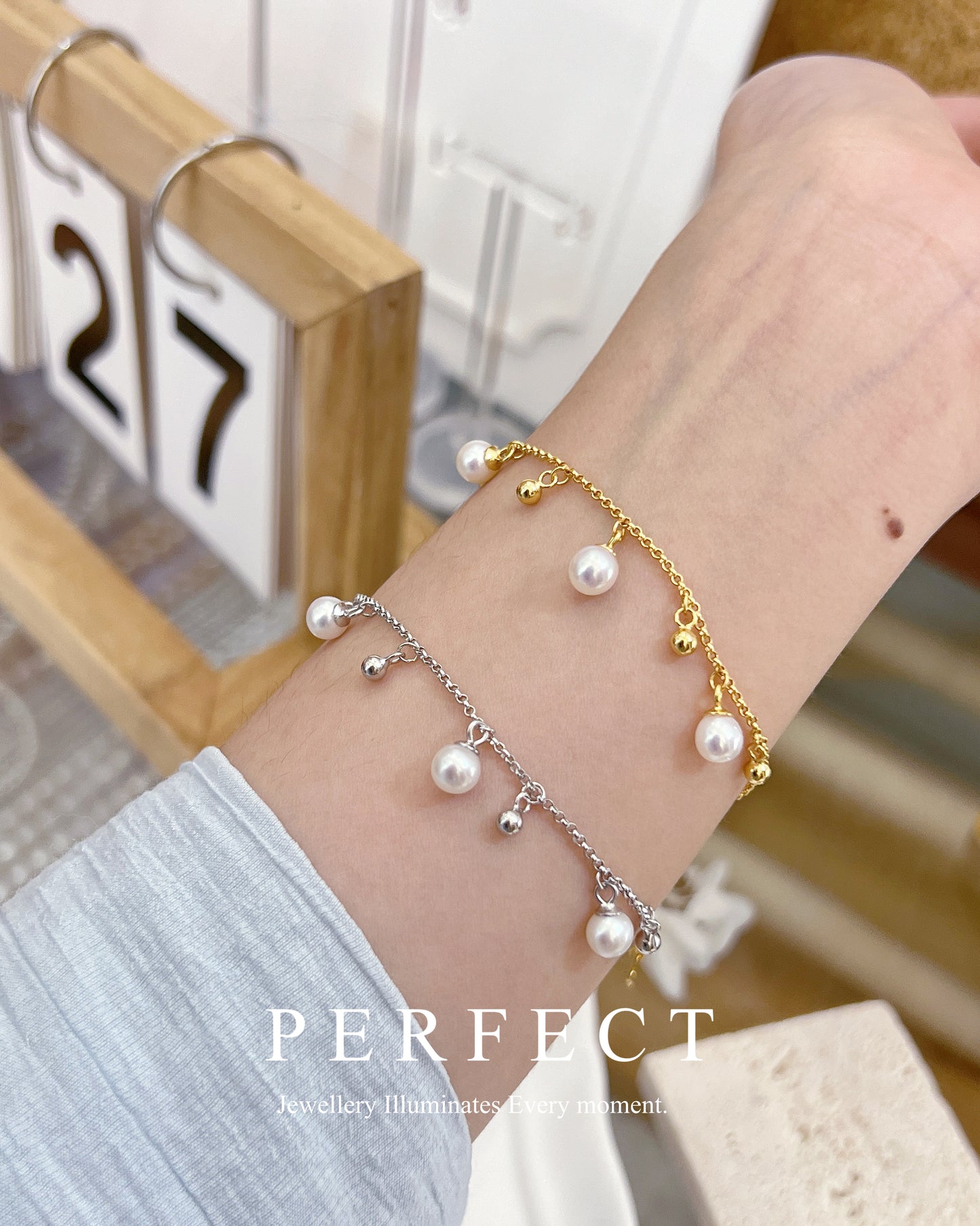 ✨Aurora Freshwater Pearl Bracelet | 極光淡水bb珠S925銀手鍊✨