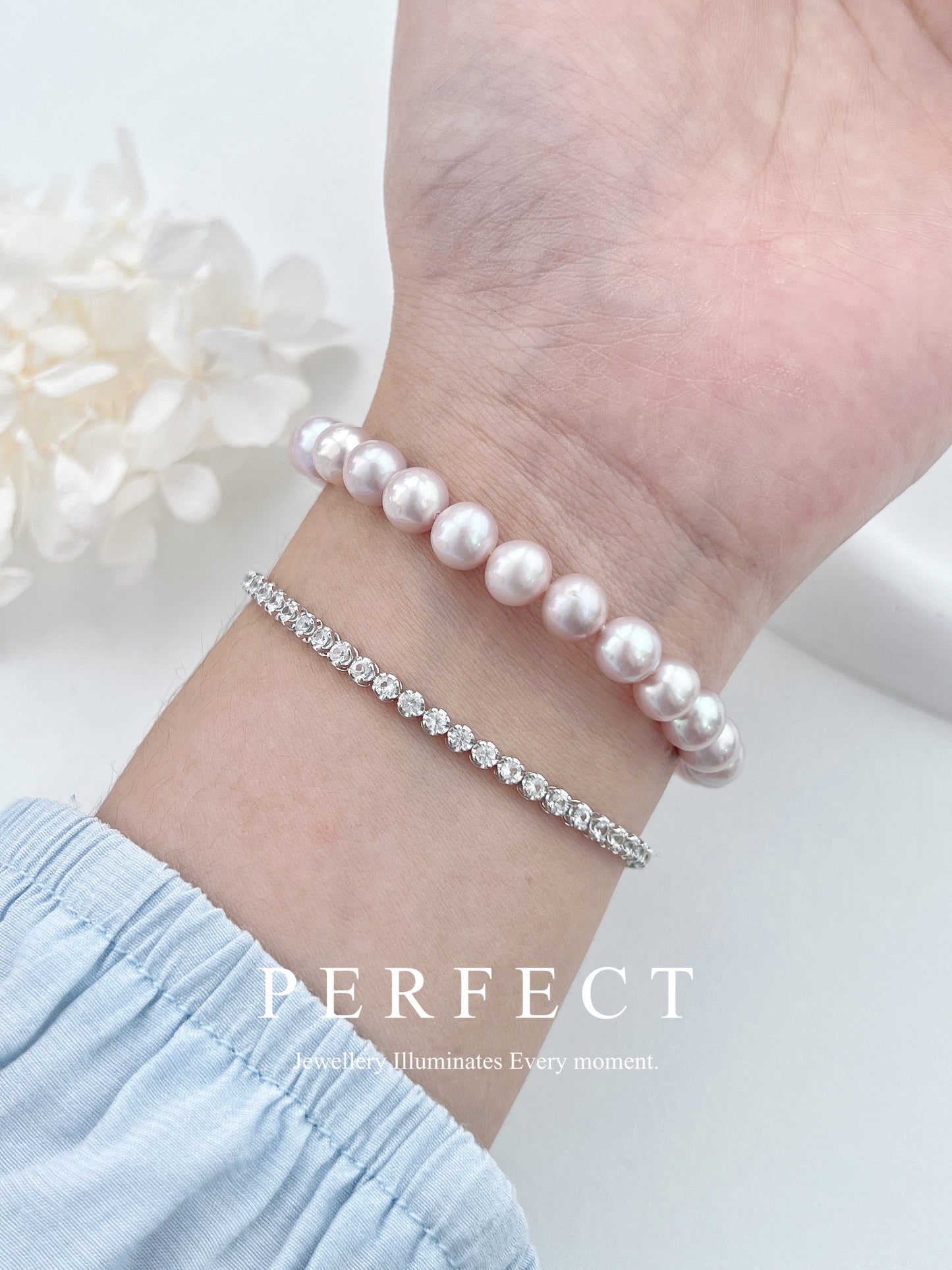 ✨Lilac | Freshwater Pearl Bracelet 粉紫淡水珍珠手鍊✨💜