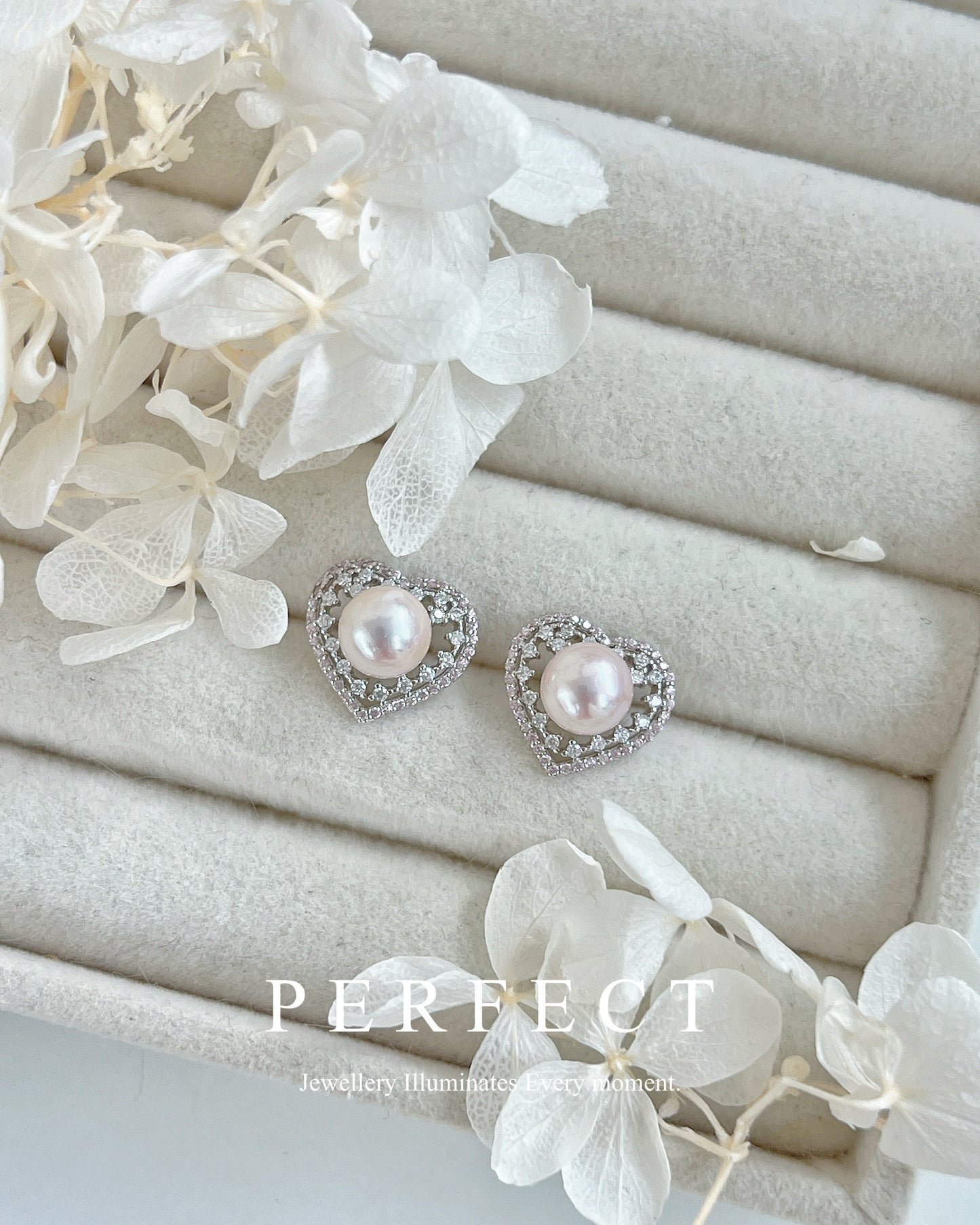 ✨Mia |Japanese Akoya Earrings 日本Akoya粉心心耳釘✨
