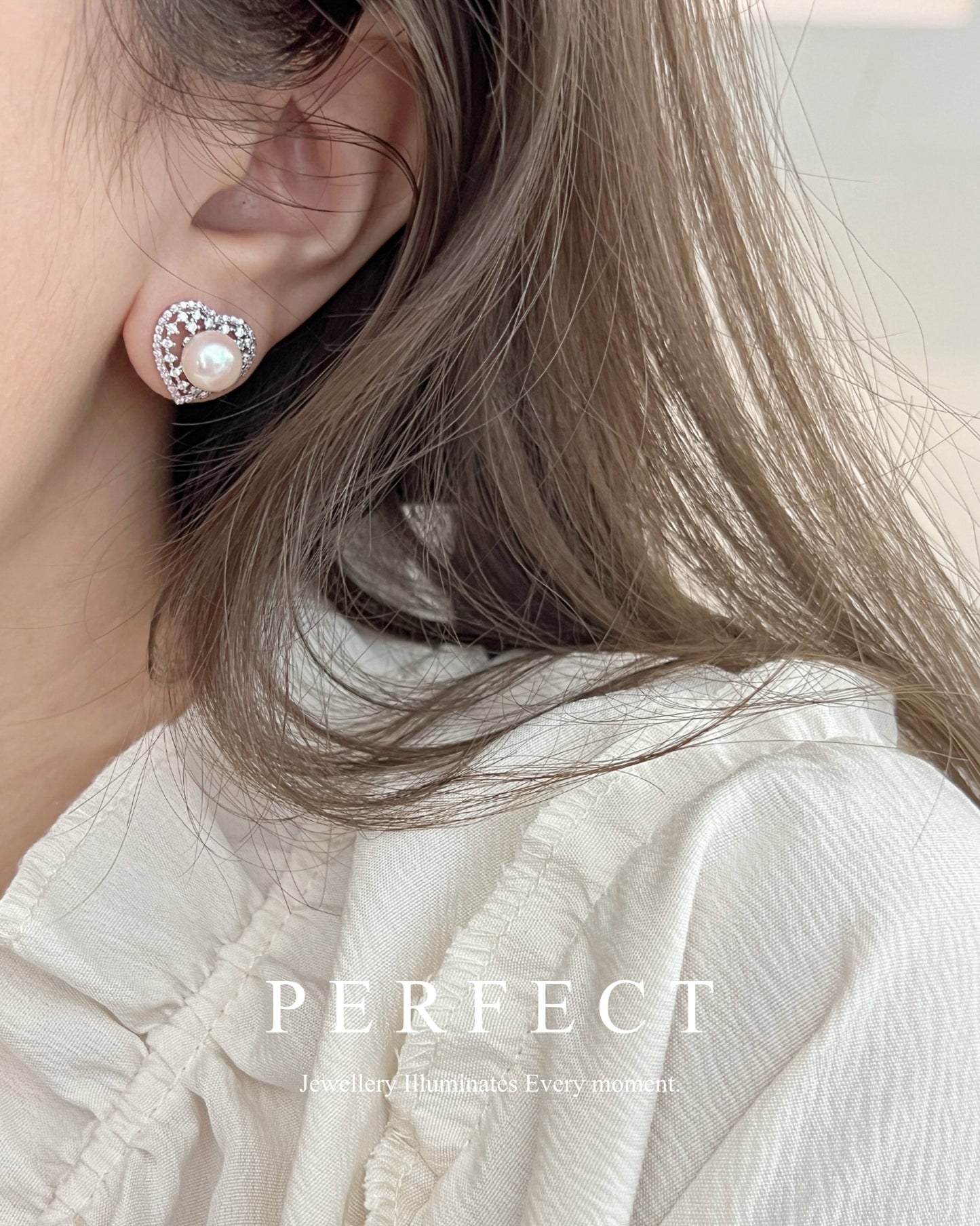 ✨Mia |Japanese Akoya Earrings 日本Akoya粉心心耳釘✨