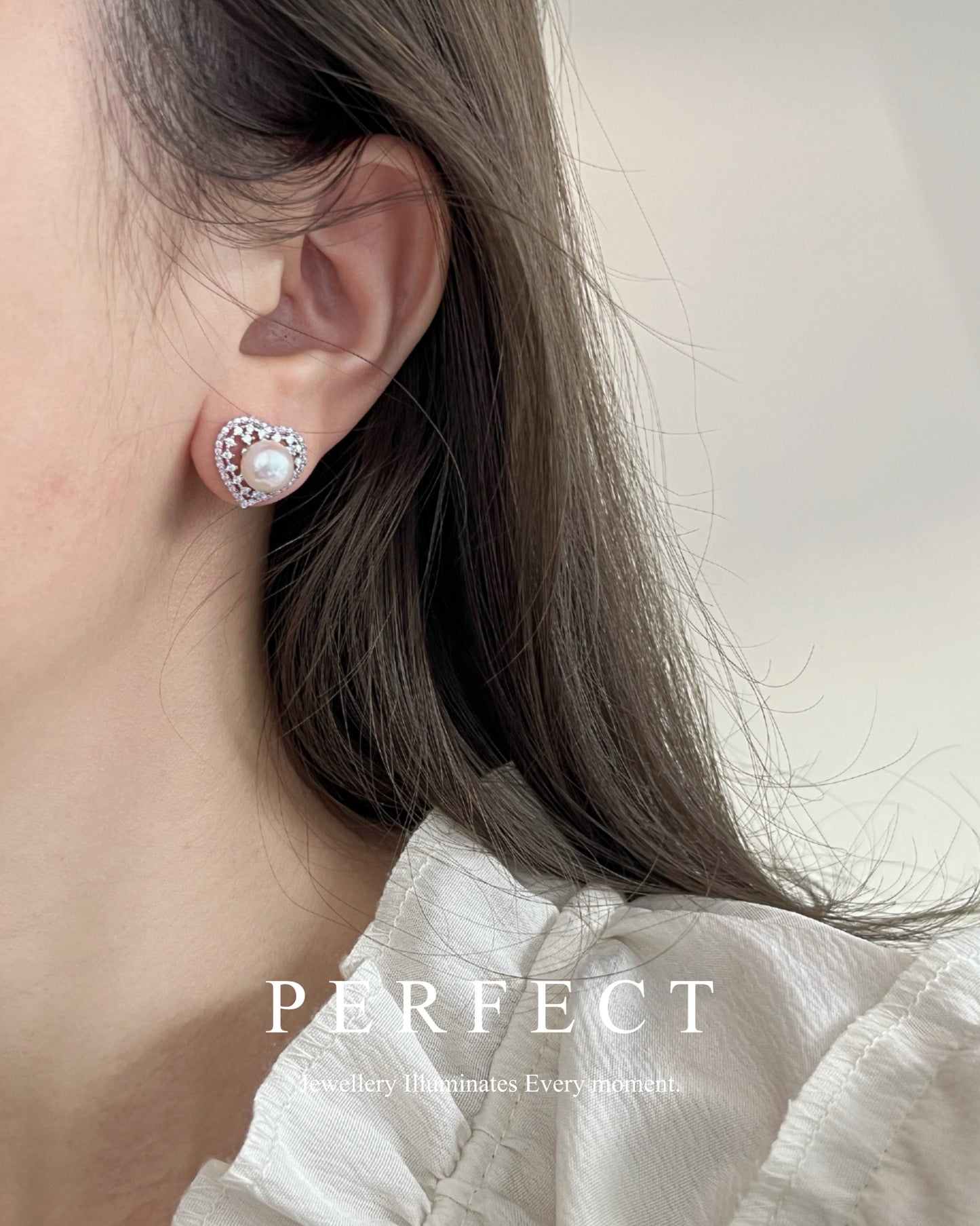 ✨Mia |Japanese Akoya Earrings 日本Akoya粉心心耳釘✨