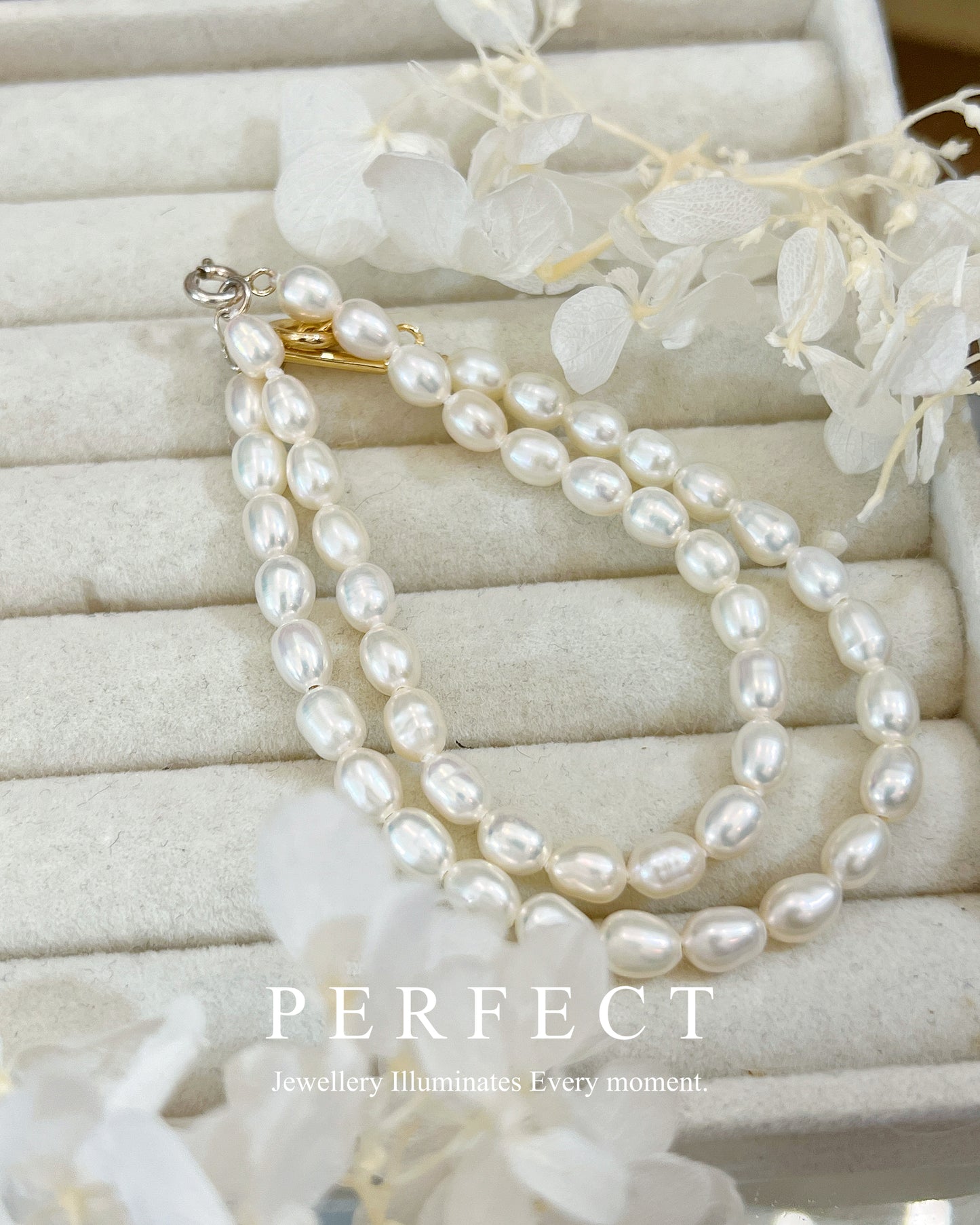 🍦✨ Creamy |Freshwater Pearl Bracelet 極光淡水米型珍珠手鍊✨