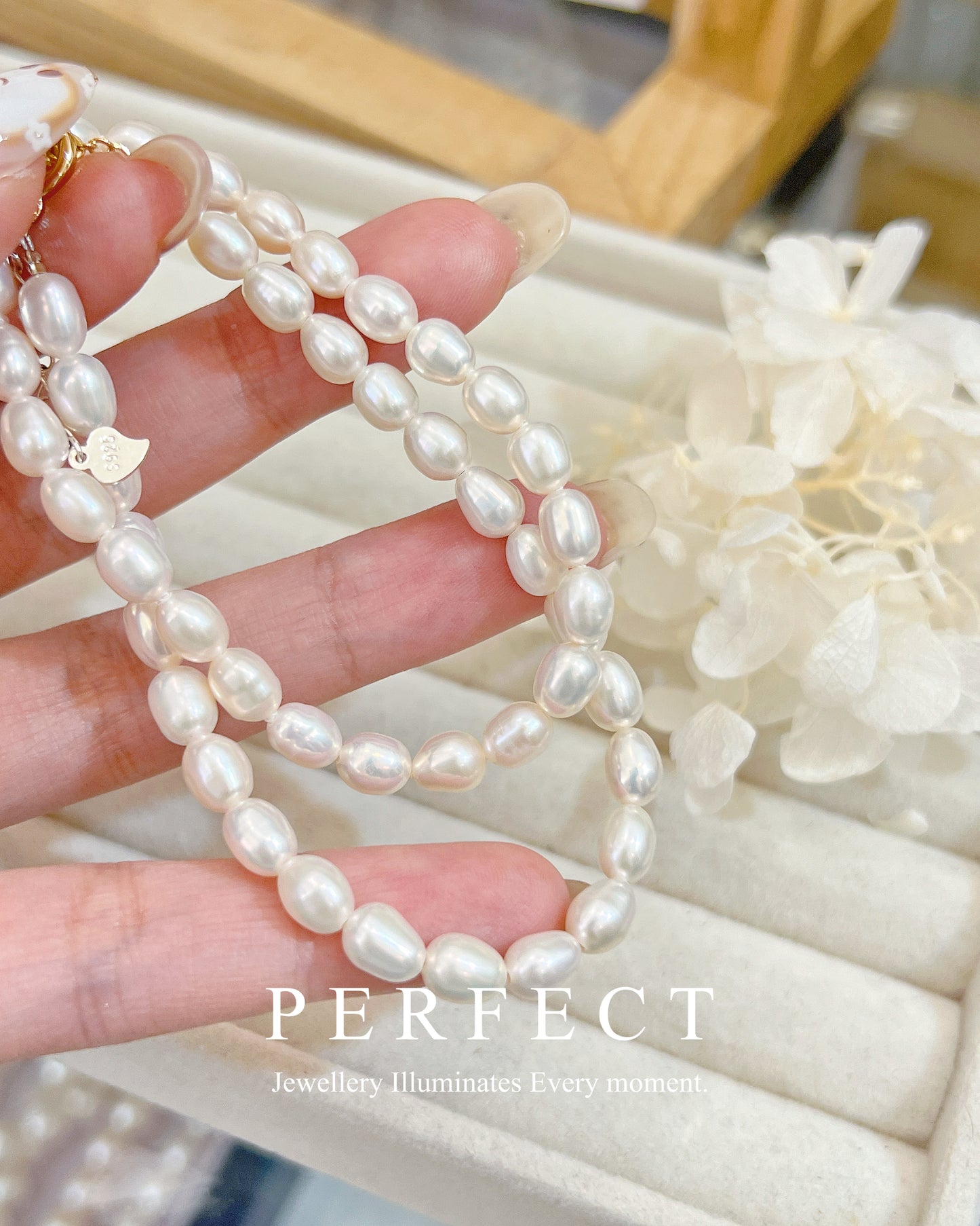 🍦✨ Creamy |Freshwater Pearl Bracelet 極光淡水米型珍珠手鍊✨