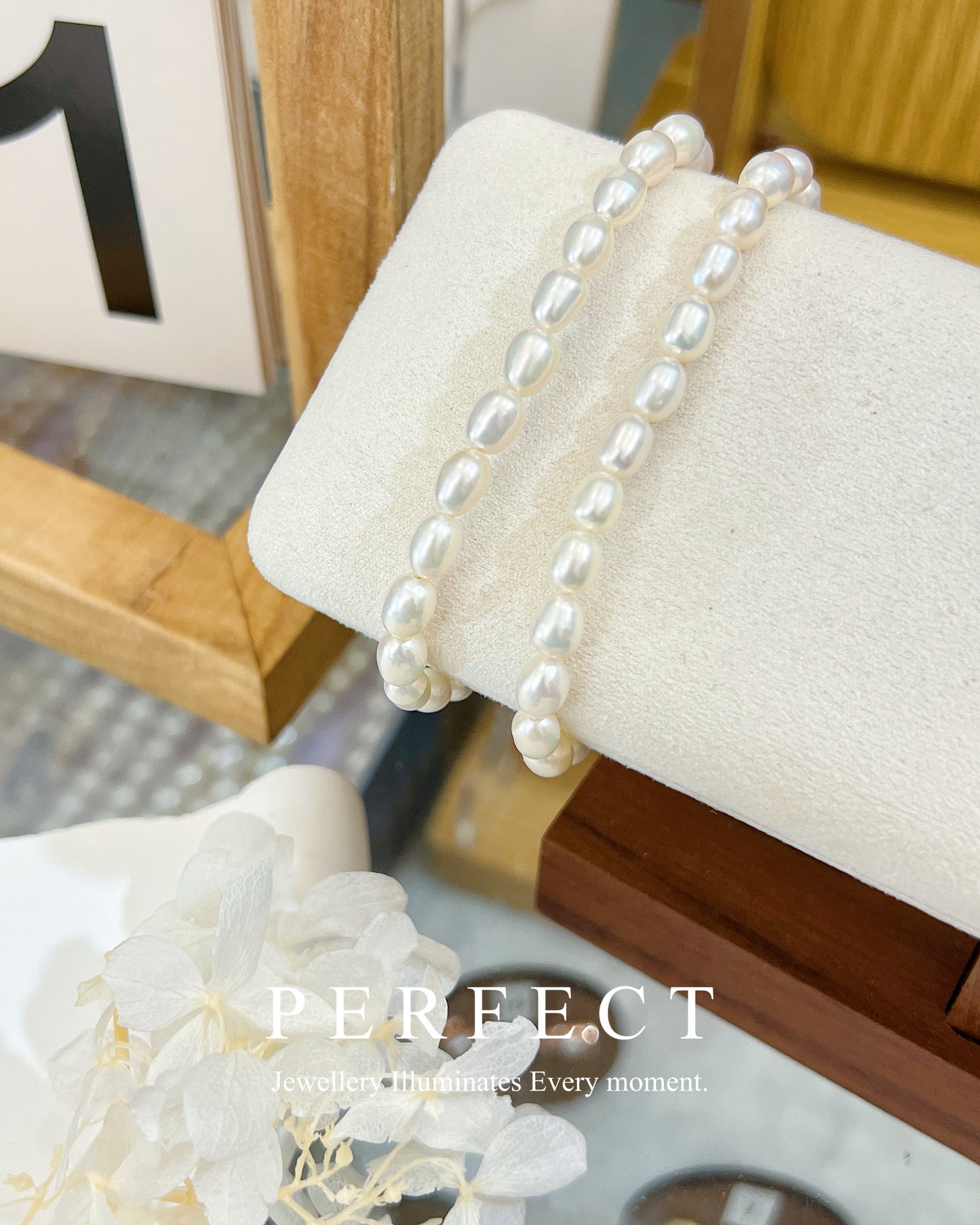 🍦✨ Creamy |Freshwater Pearl Bracelet 極光淡水米型珍珠手鍊✨