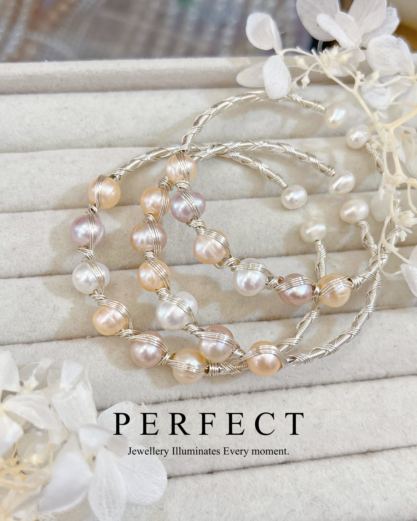 ✨Candy Freshwater Pearl Handmade Bracelet|淡水糖果🍬珍珠繞線手鐲✨