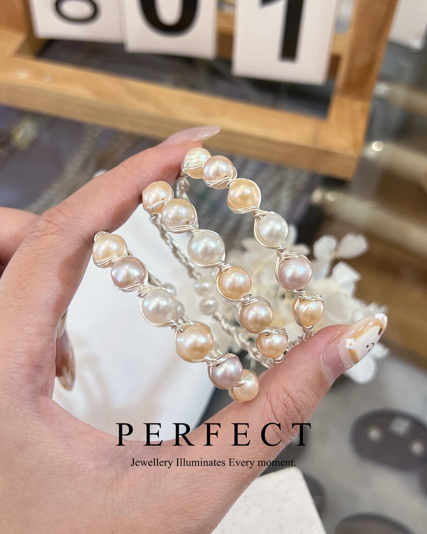 ✨Candy Freshwater Pearl Handmade Bracelet|淡水糖果🍬珍珠繞線手鐲✨
