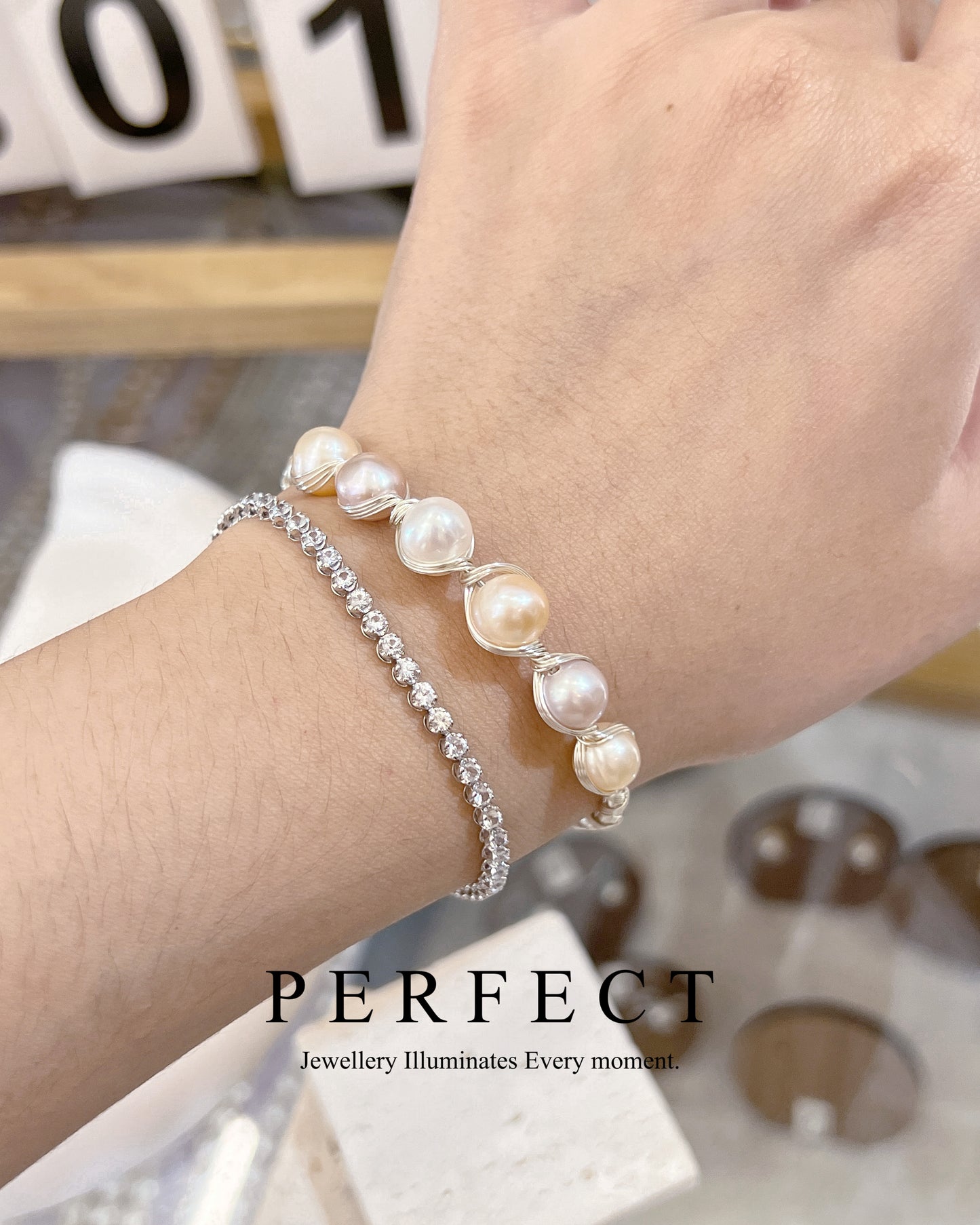✨Candy Freshwater Pearl Handmade Bracelet|淡水糖果🍬珍珠繞線手鐲✨