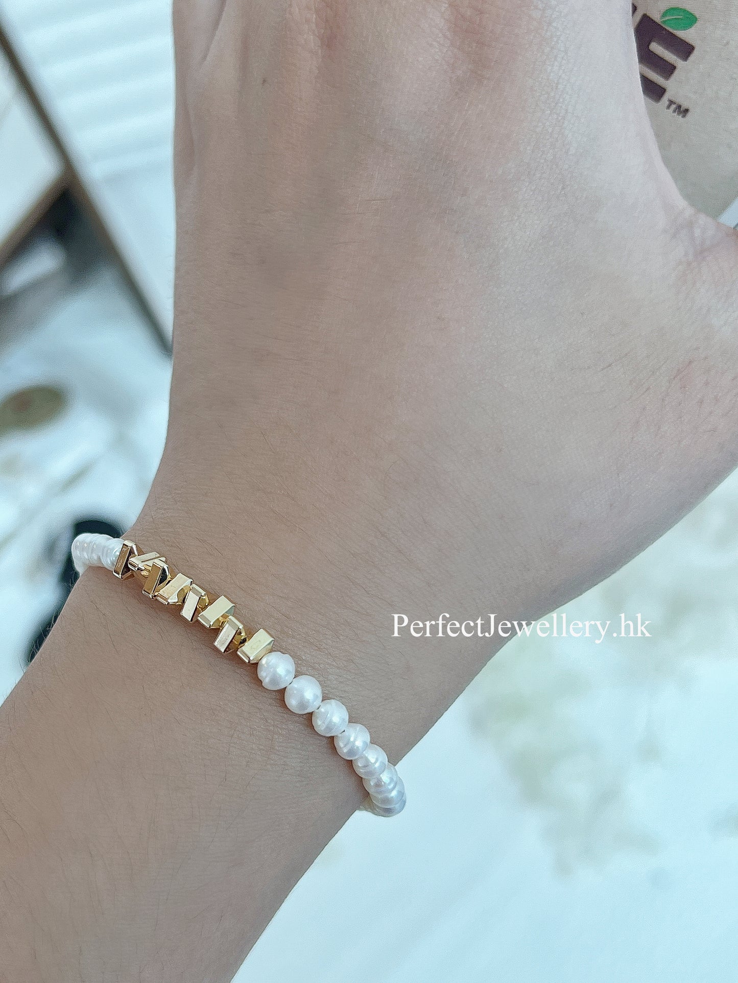 ✨Gentle White Freshwater Pearl Bracelet|白透亮閃閃螺維紋珍珠手鍊✨