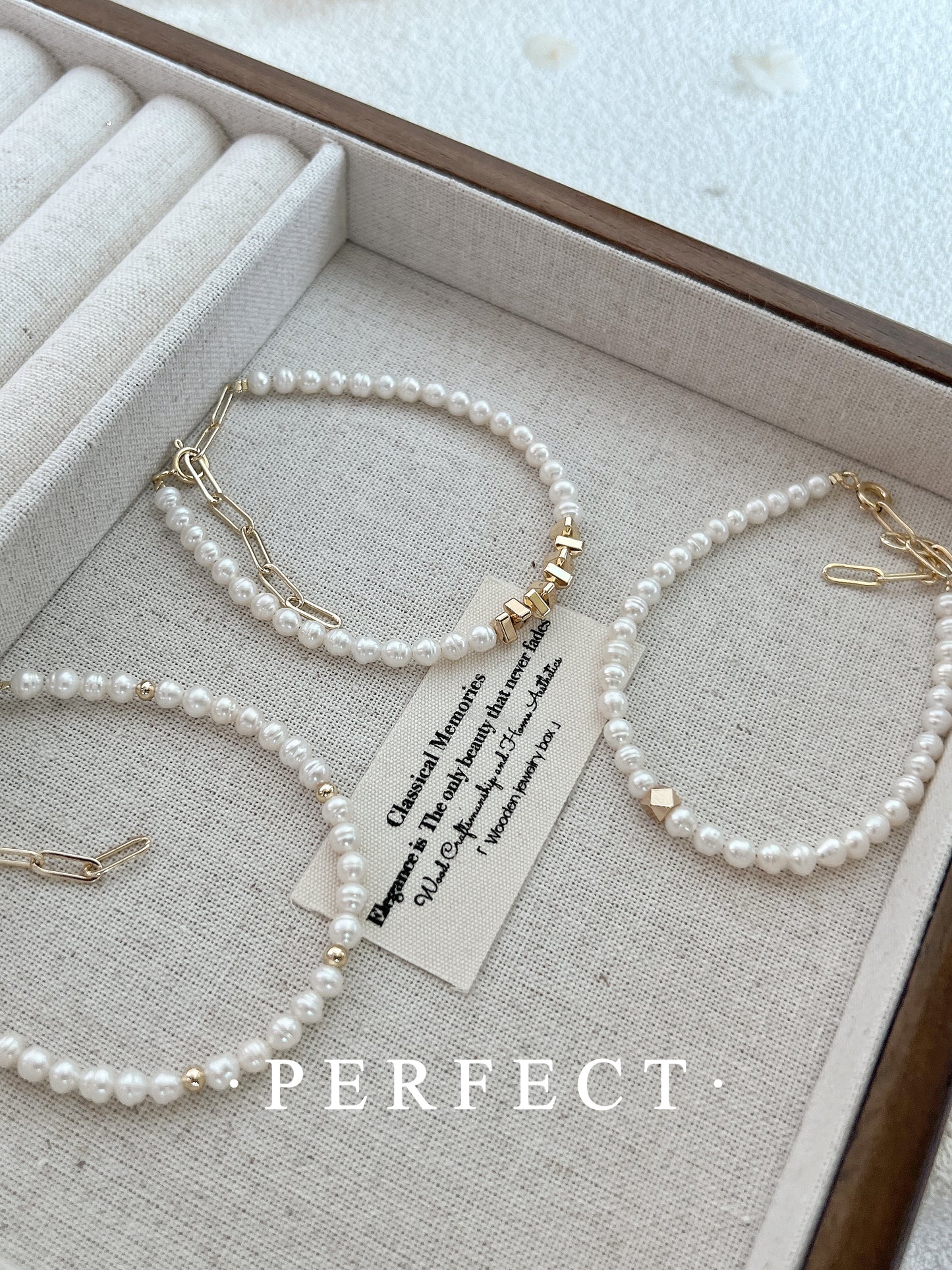 ✨Gentle White Freshwater Pearl Bracelet|白透亮閃閃螺維紋珍珠手鍊✨