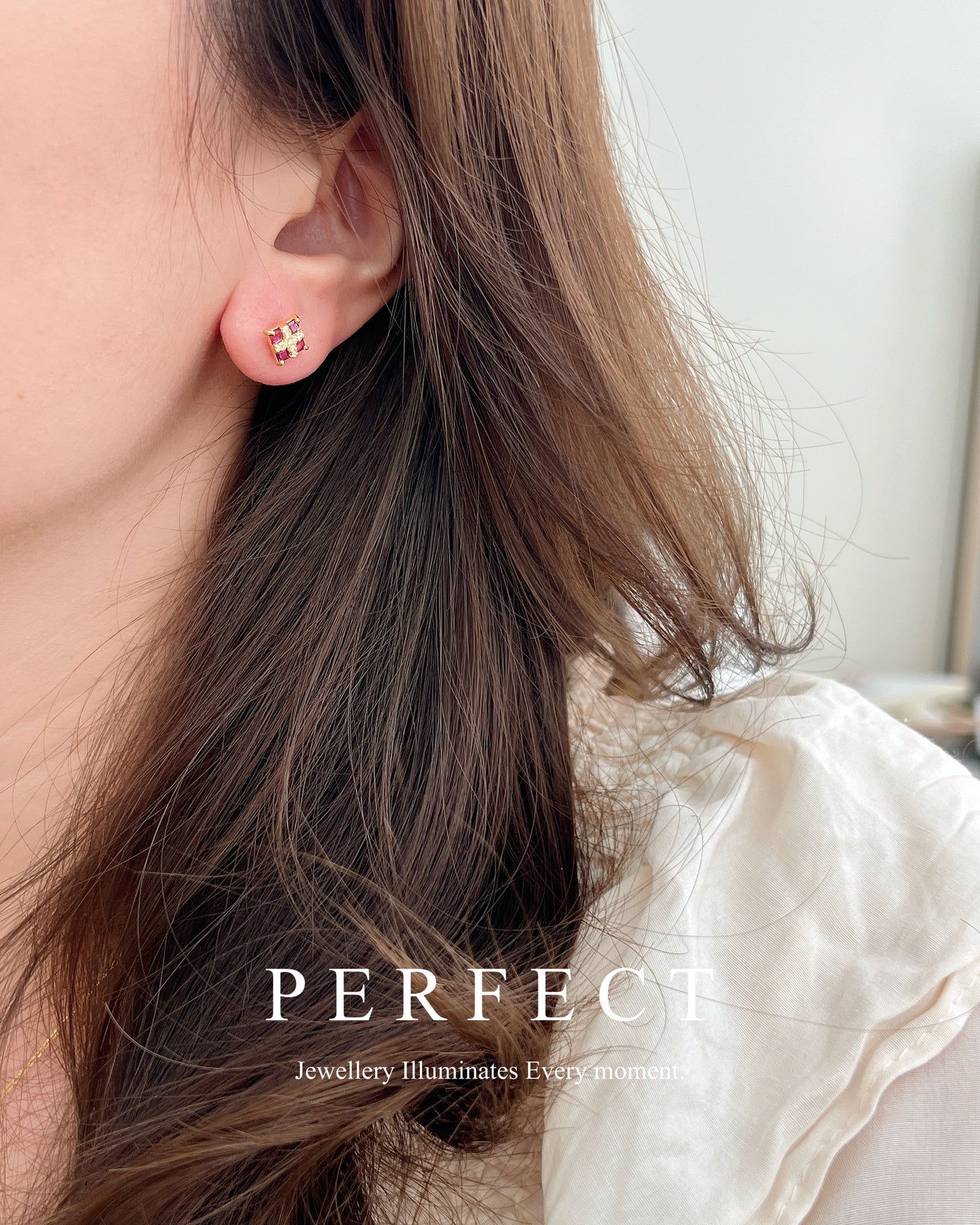 ✨Non-Heat Ruby Earrings|無燒紅寶石公主方耳釘✨🟥❣️