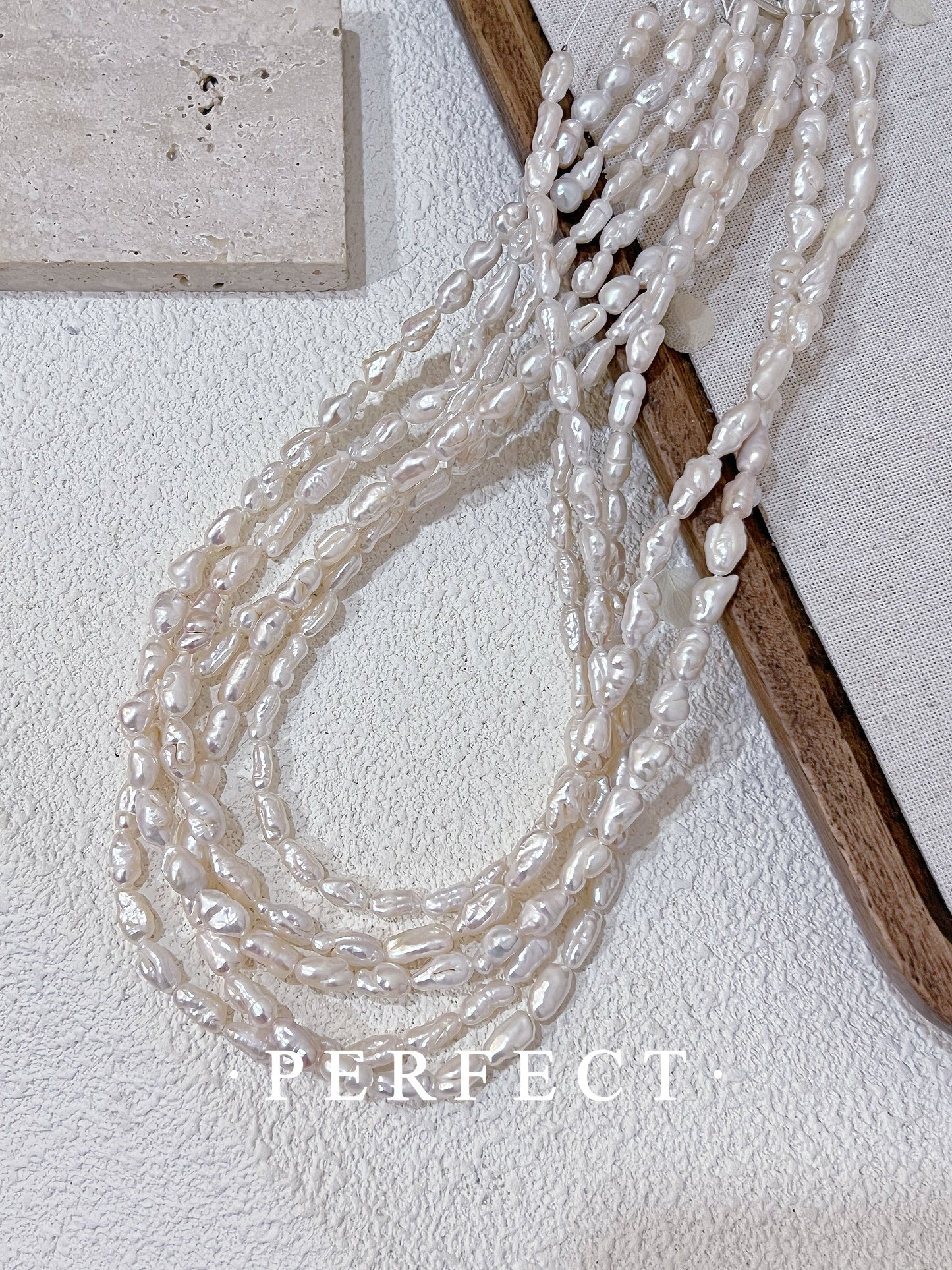 ✨Freshwater Keshi Necklace|淡水粉光Keshi珍珠頸鏈✨