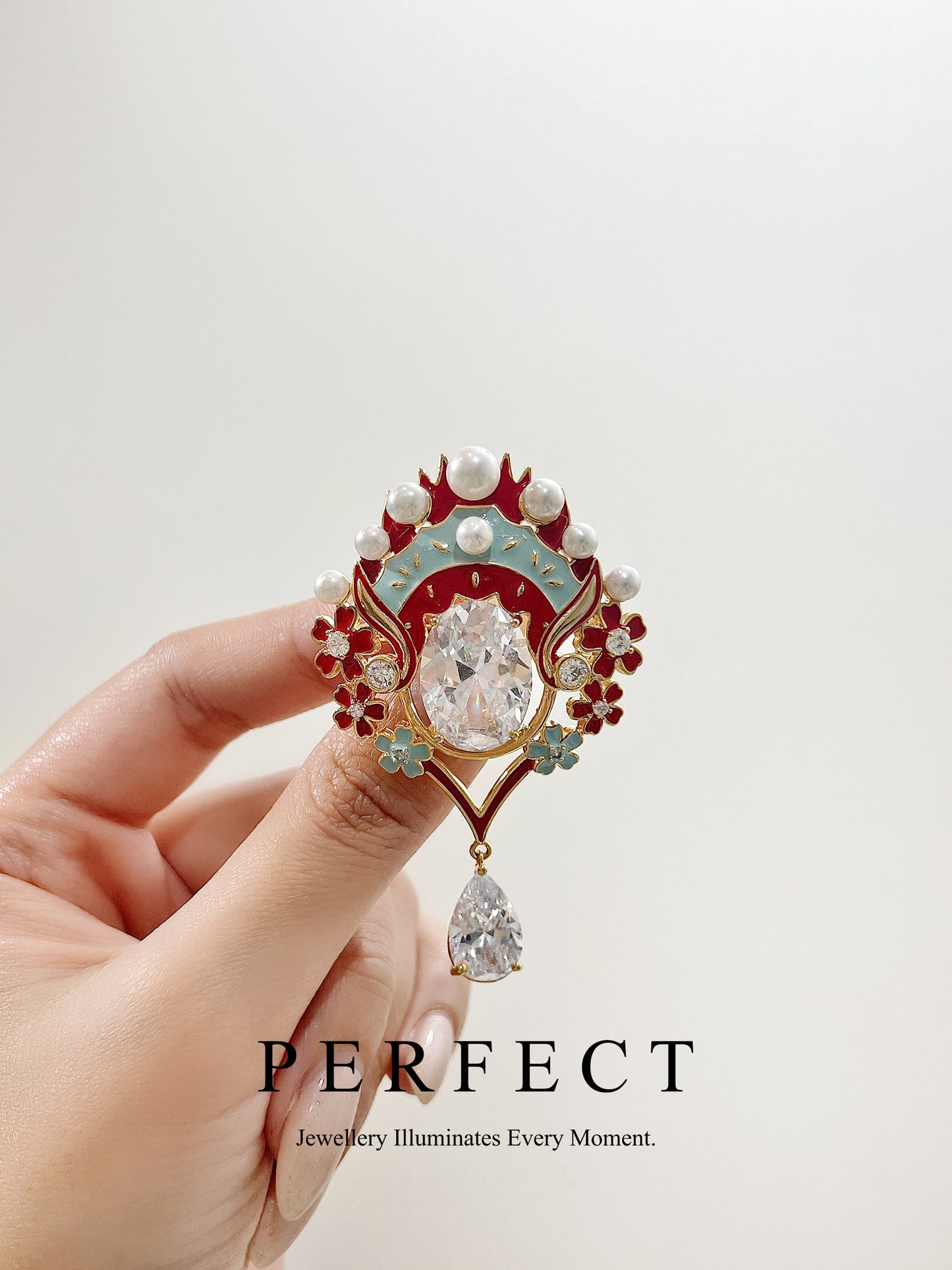 ✨Freshwater Pearl Chinese Opera Brooch|淡水珍珠刀馬旦胸針✨🎭