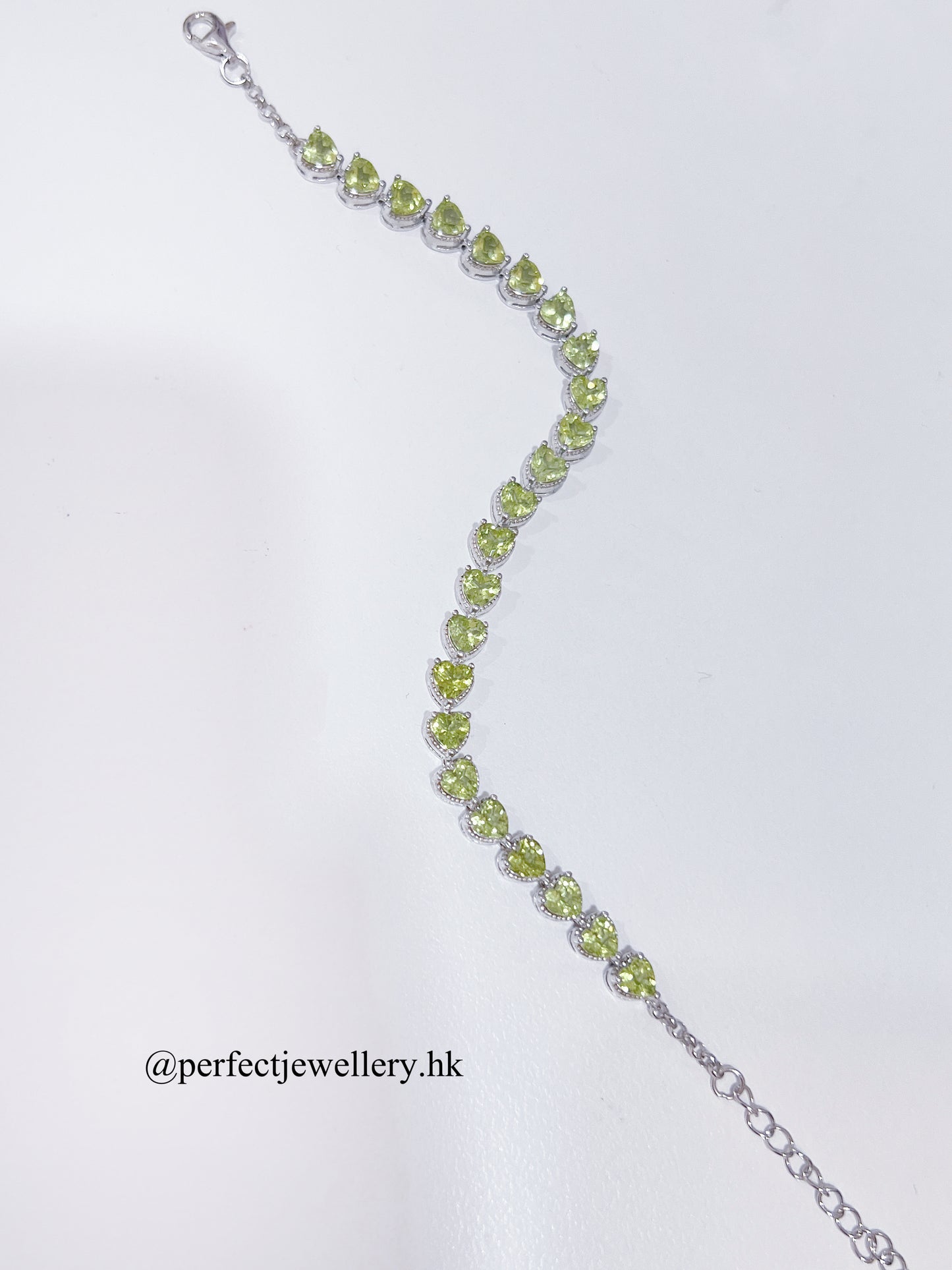 ✨7ct Peridot S925 Bracelet | 橄欖石愛心手鏈✨