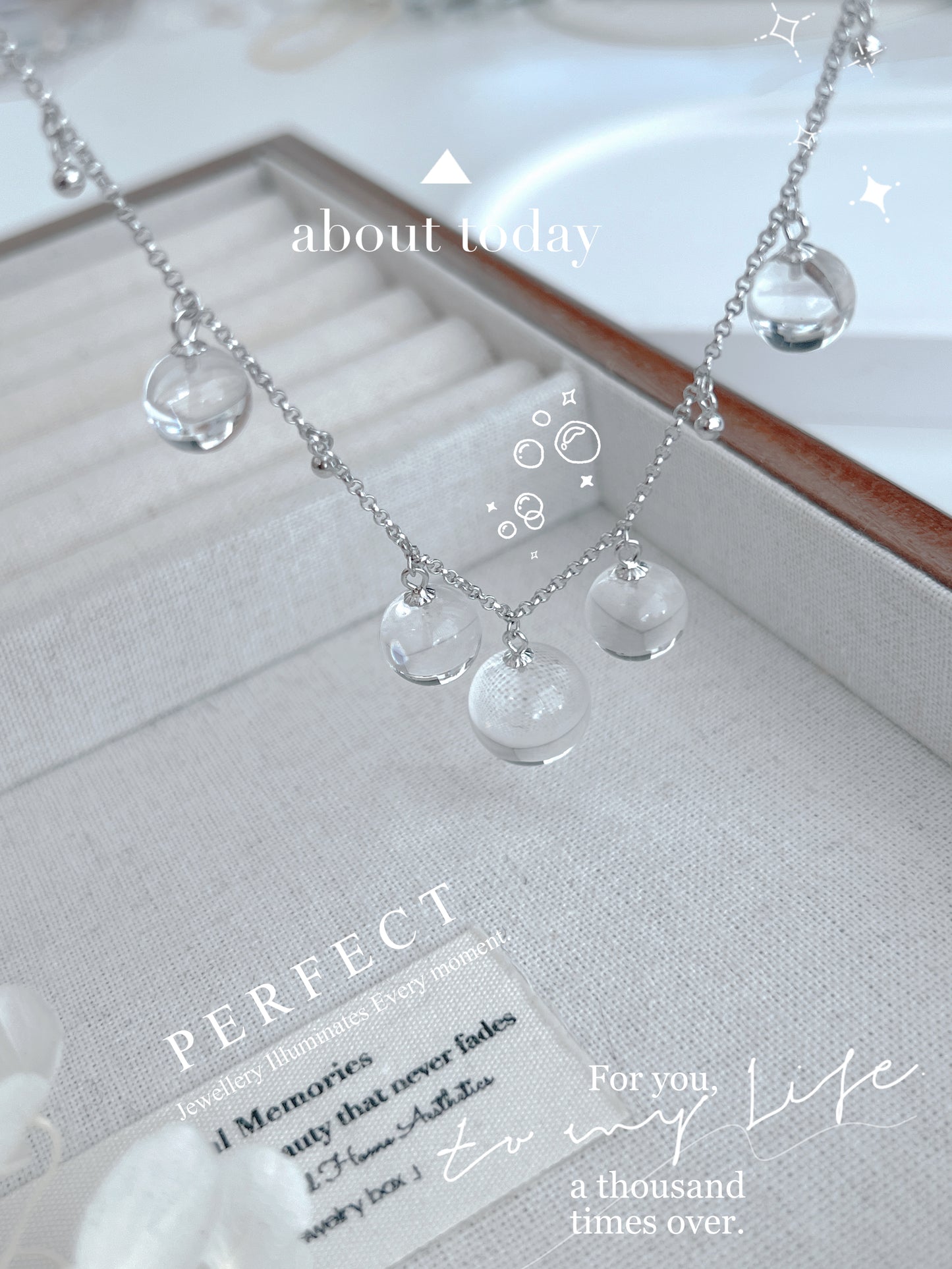 ✨Clear Quartz Necklace | 白水晶🫧魔法水晶波項鍊✨