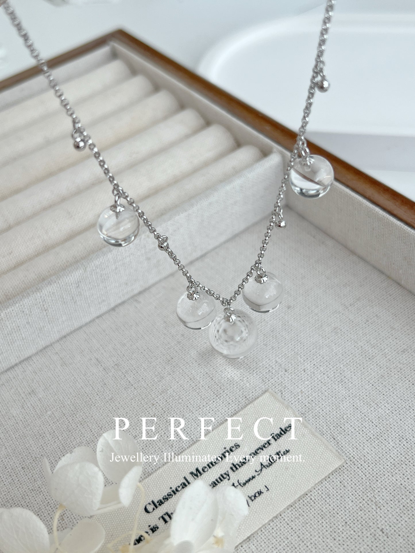 ✨Clear Quartz Necklace | 白水晶🫧魔法水晶波項鍊✨