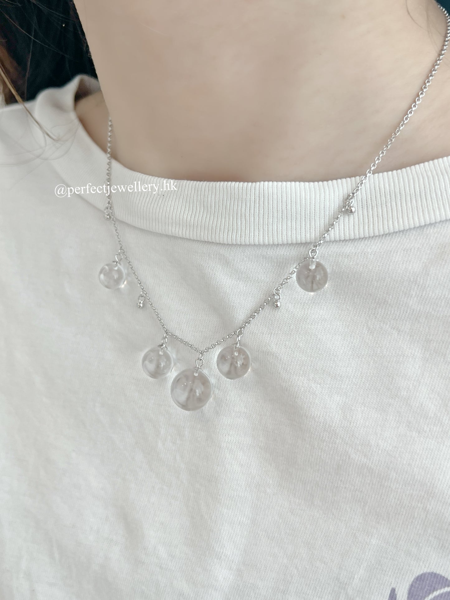 ✨Clear Quartz Necklace | 白水晶🫧魔法水晶波項鍊✨