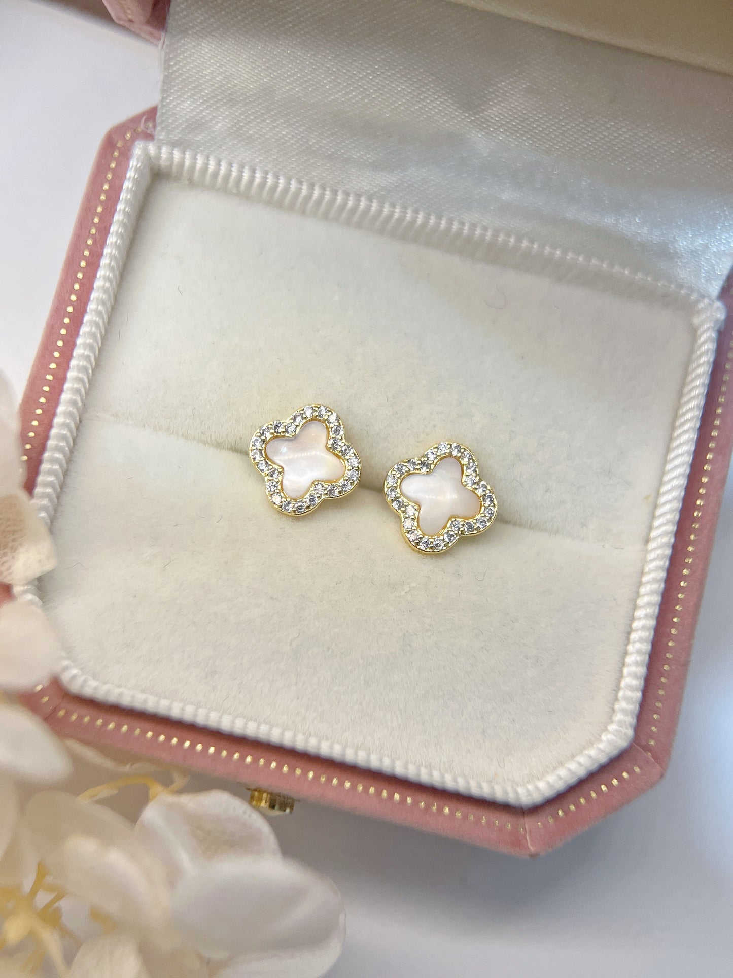✨MOP Clover Earrings|母貝四葉草🍀耳釘✨