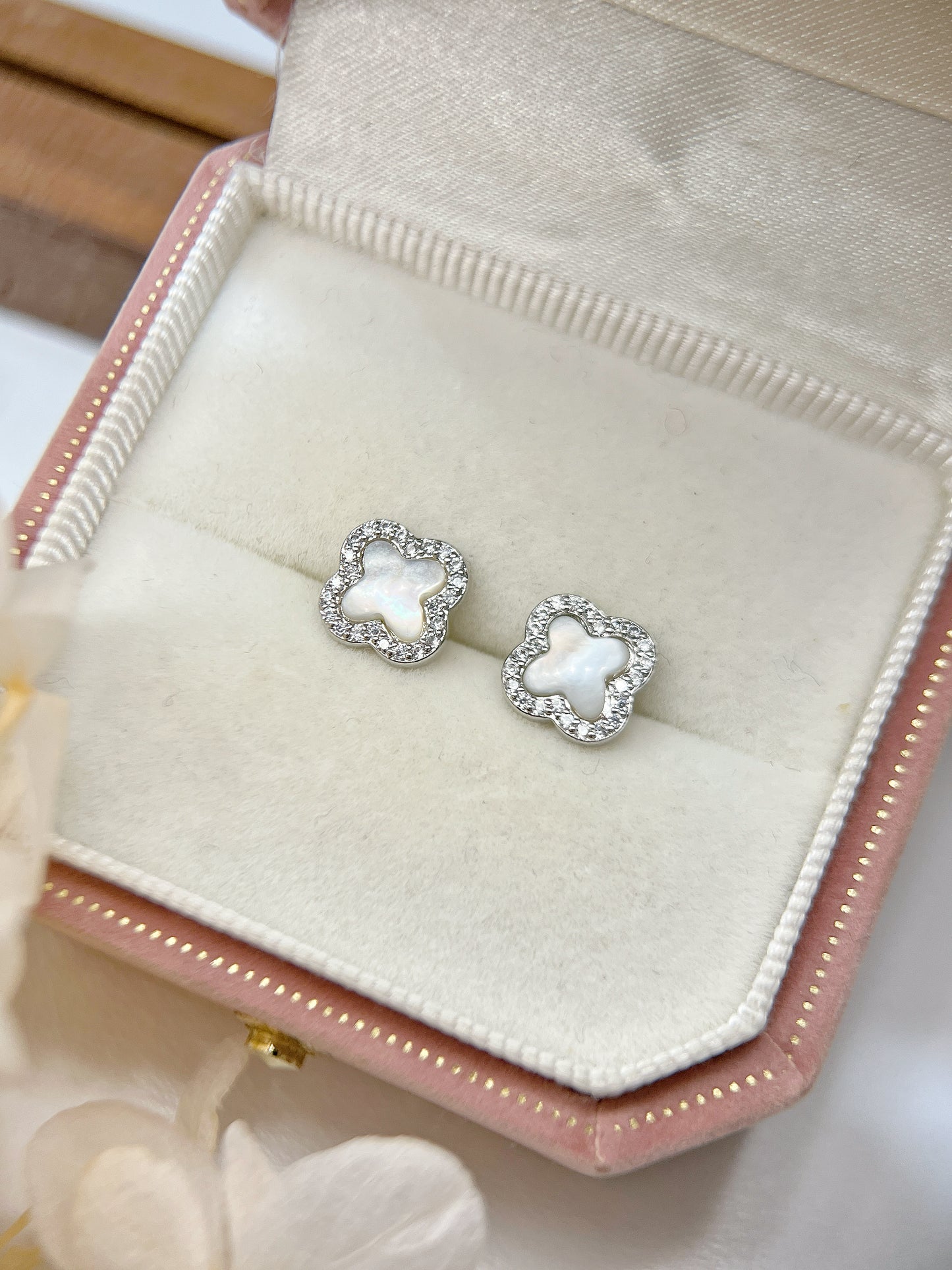 ✨MOP Clover Earrings|母貝四葉草🍀耳釘✨