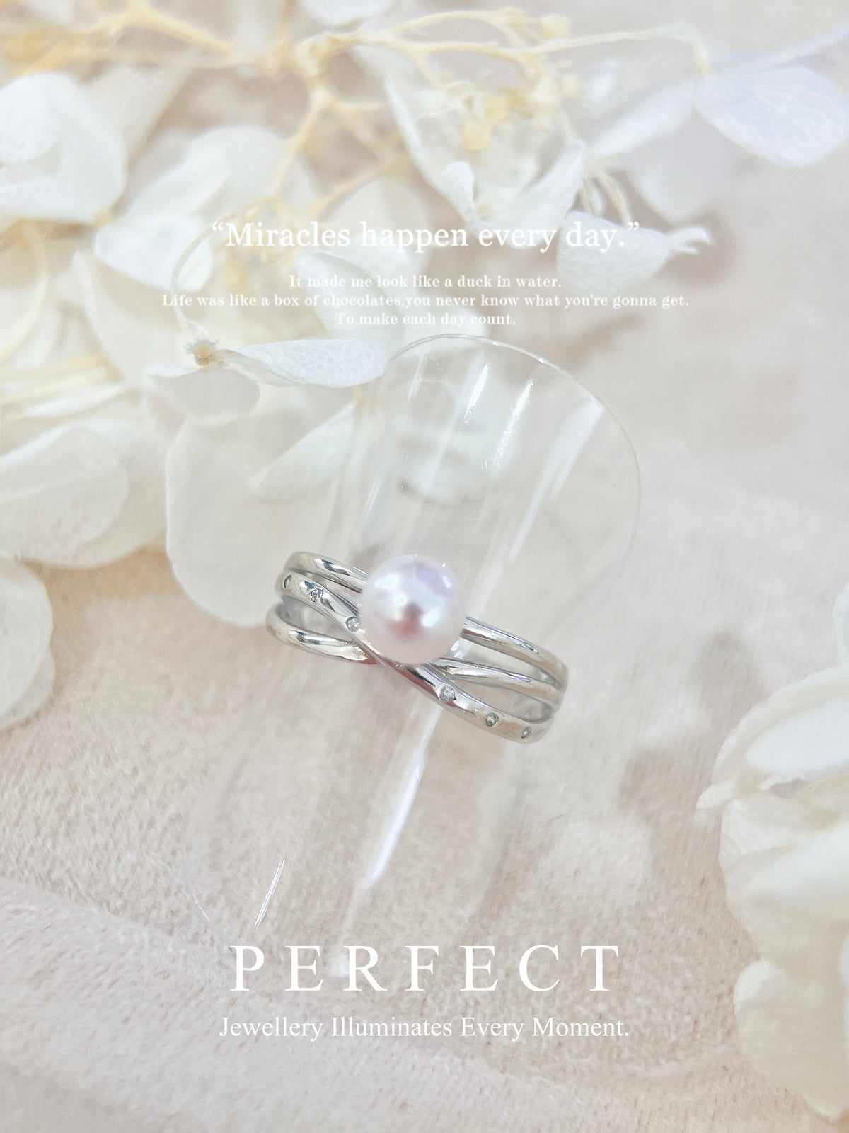 6.1mm Freshwater Pearl S925 Ring |淡水珍珠多層星軌戒指