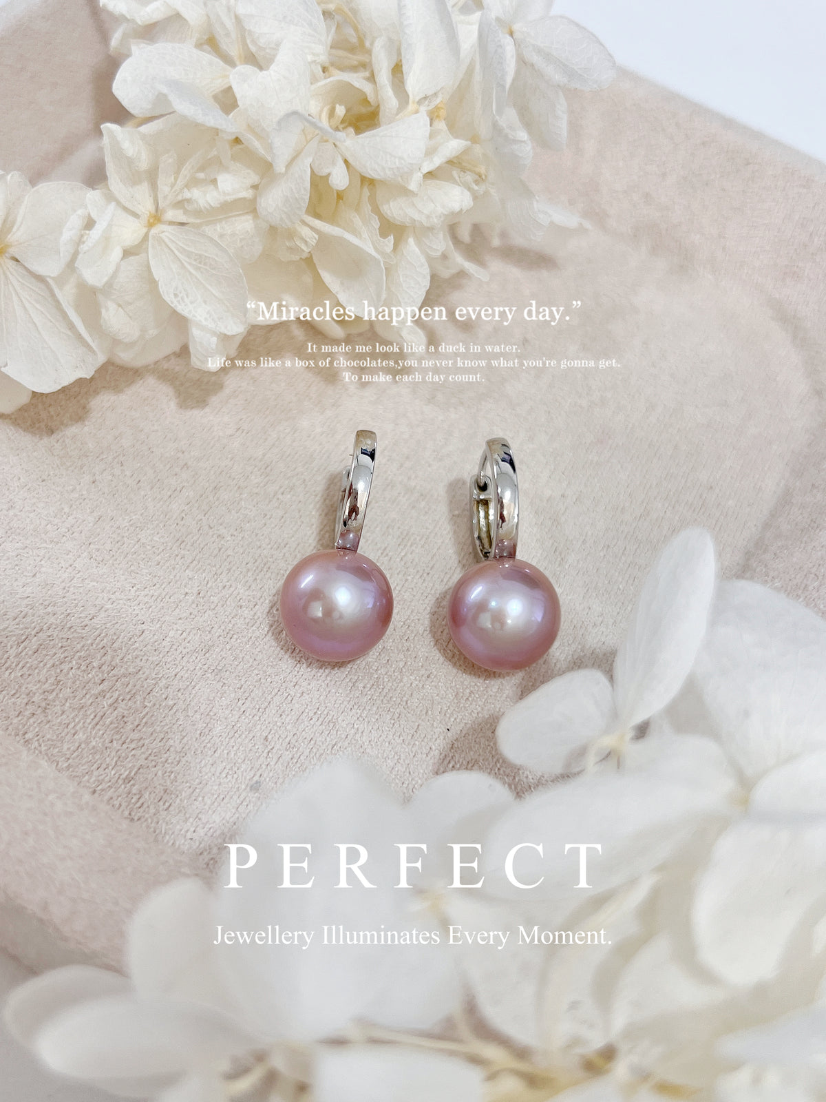 10.6mm Freshwater Purple Pearl S925 Earrings | 淡水紫珠耳圈