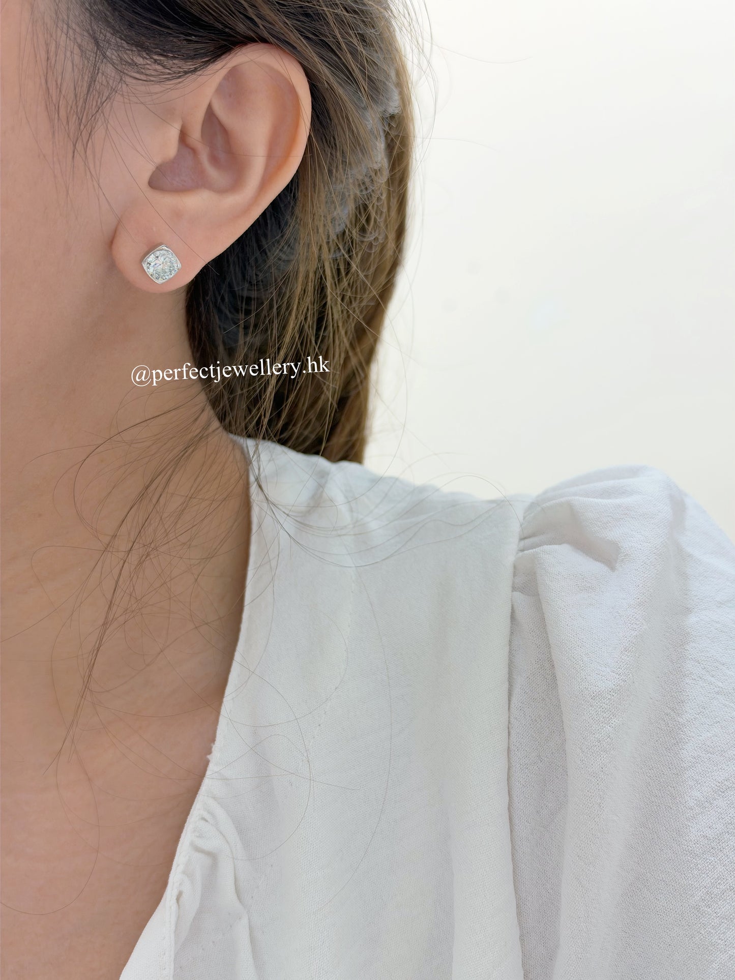 2ct Moissanite Brass Cubic Earrings | 莫桑方形耳釘✨💫