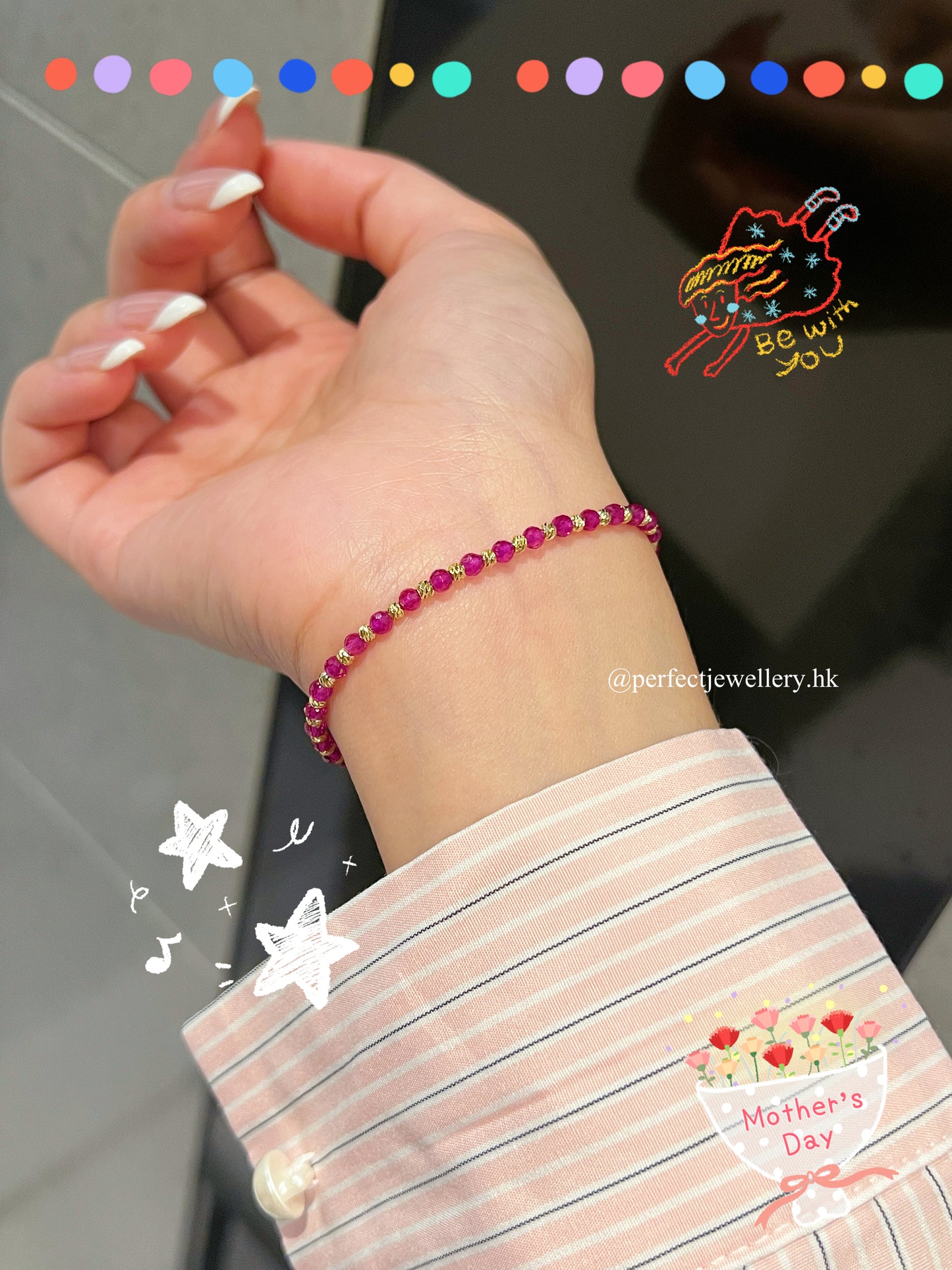Mother's Day Gift必選✨紅剛玉頸鏈手鍊套裝