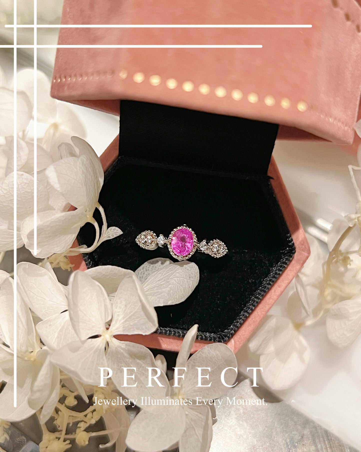 ✨0.5ct Hot Pink Sapphire S925 Ring|熱粉藍寶戒指✨🩷