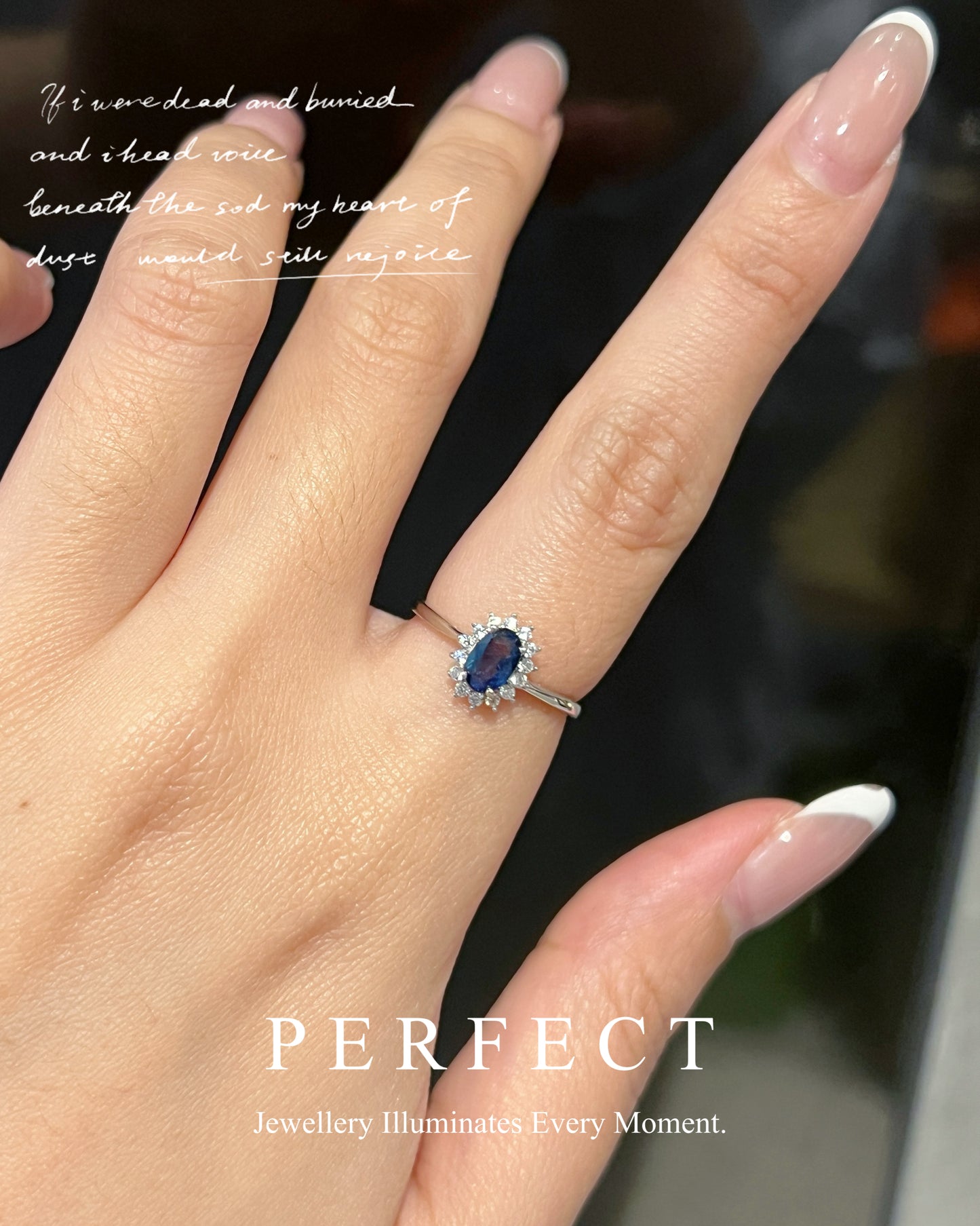 0.65ct Blue Sapphire S925 Ring | 藍寶石戴妃款戒指