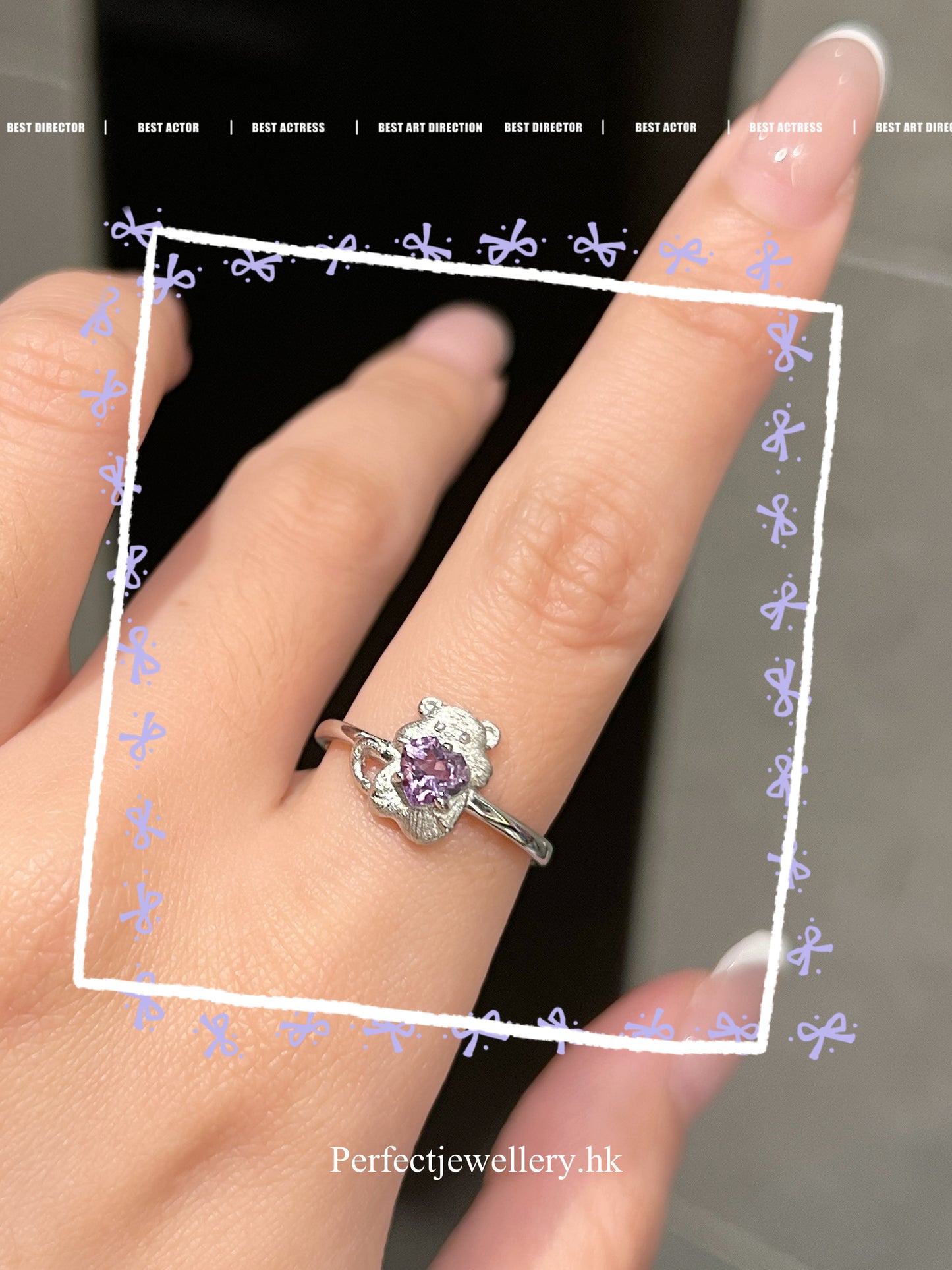 Amethyst Hamster S925 Set | 紫水晶小倉鼠頸鏈+戒指
