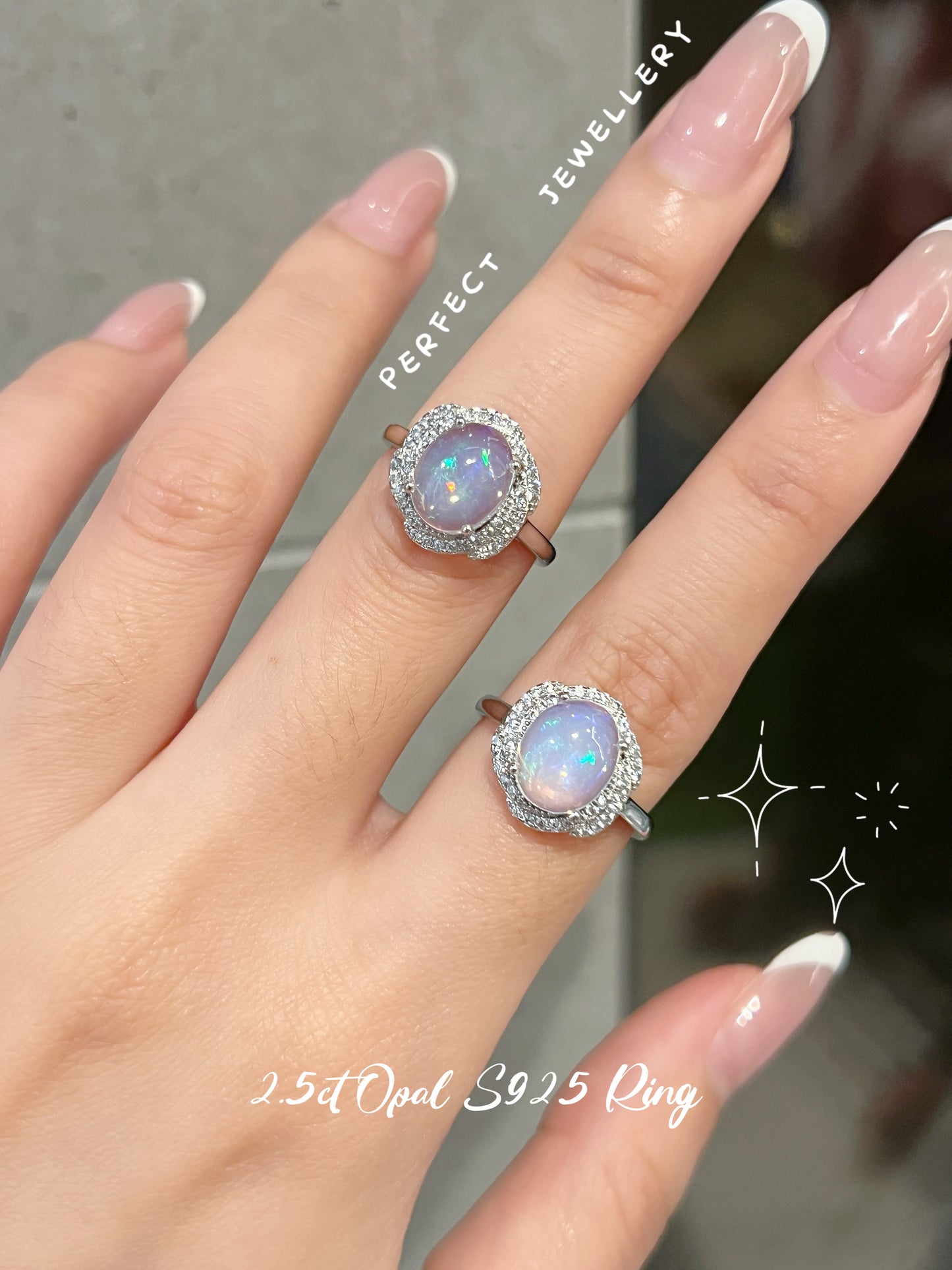 2.5ct Opal S925 Ring 澳寶繁花戒指