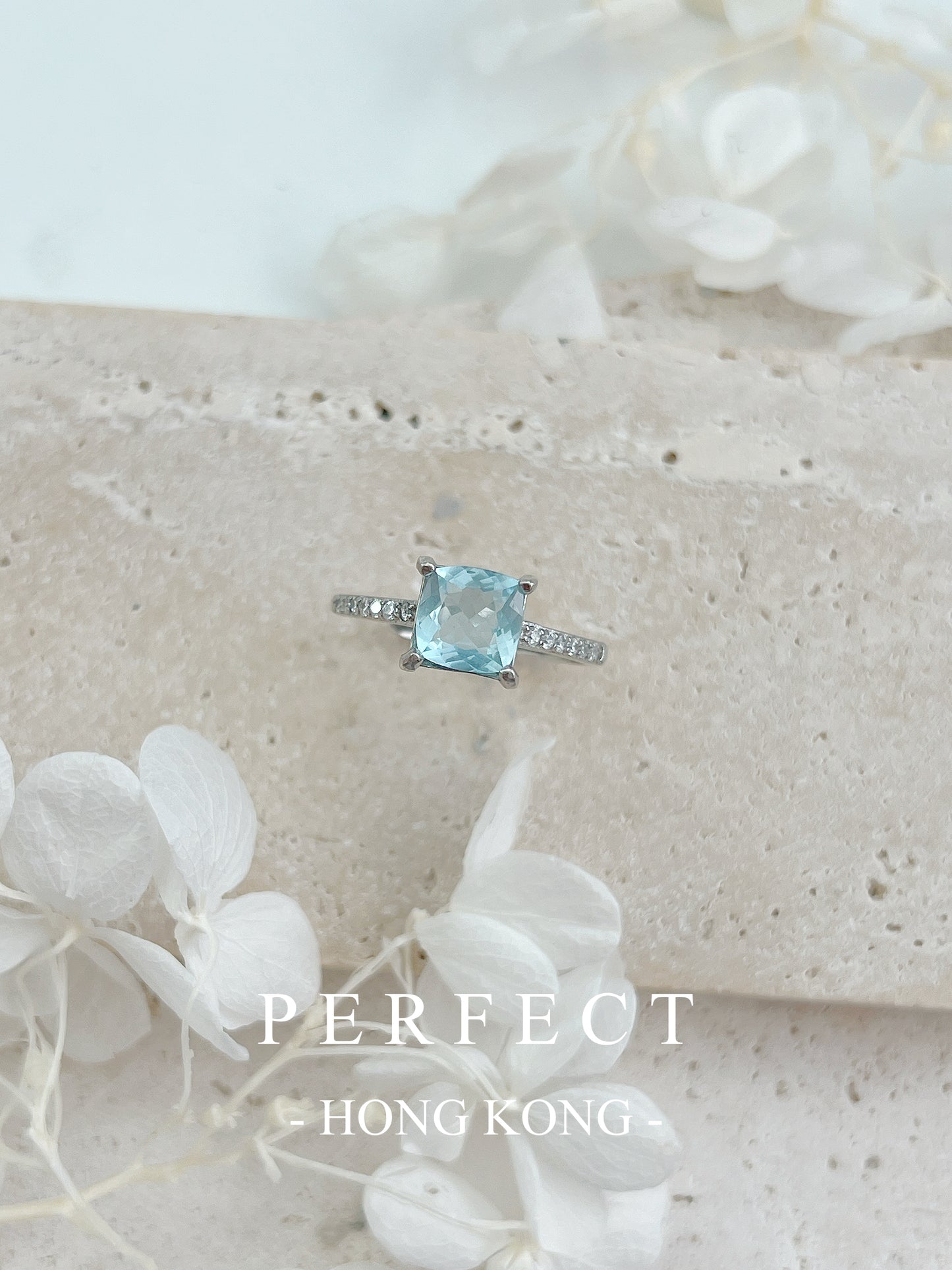 0.9ct 🧊Aquamarine Solitary S925 Ring | 海藍寶四爪戒指🩵✨