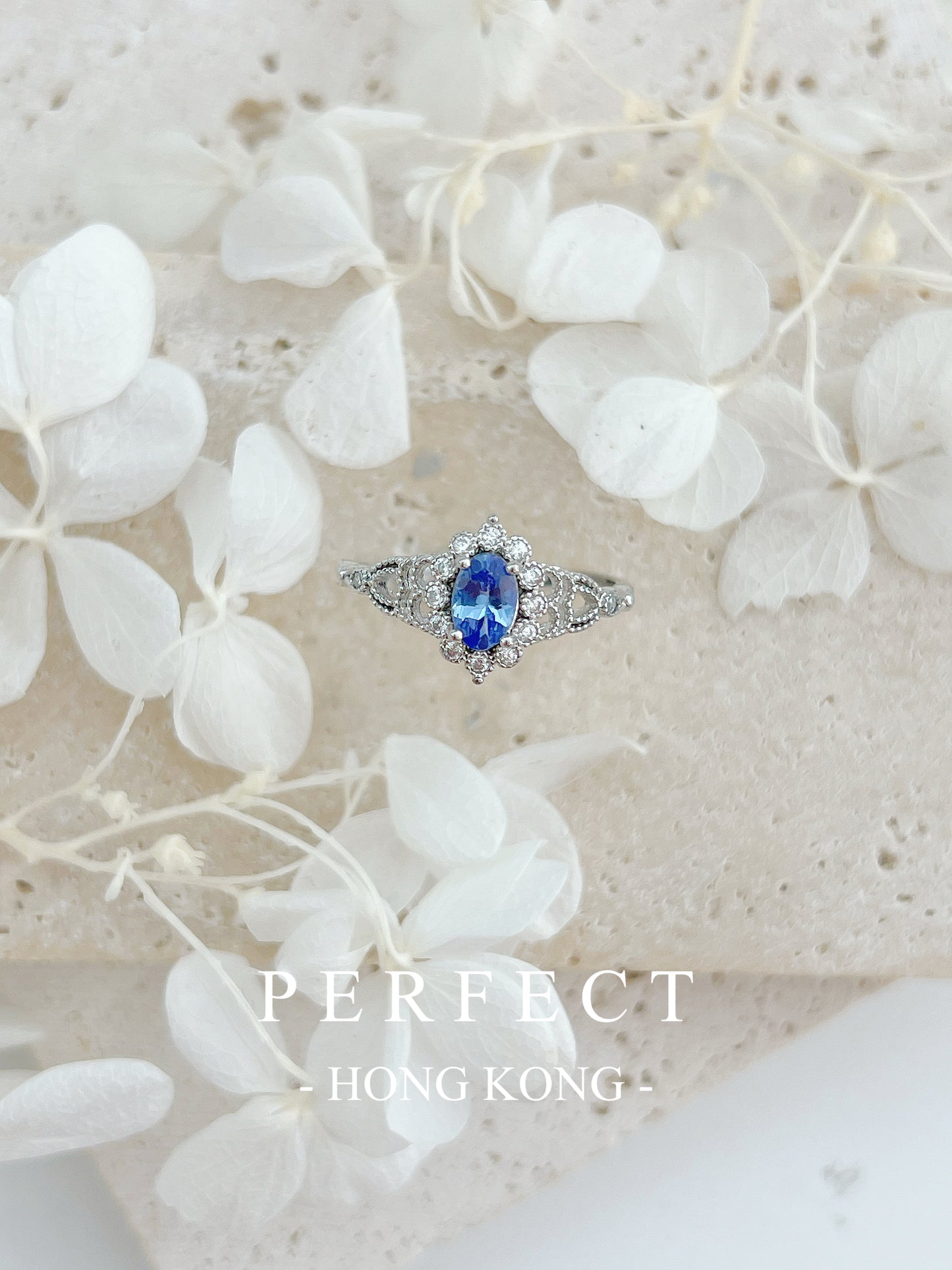 0.7ct Tanzanite S925 Ring | 坦桑石復古蕾絲戒指💜✨