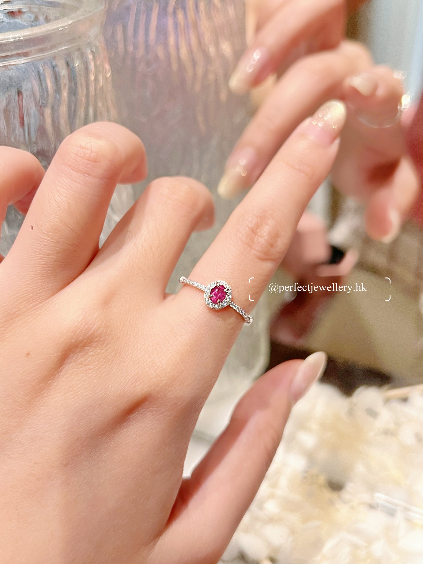 ✨Ruby S925 Ring | 紅寶石♥️圍鑲戒指✨