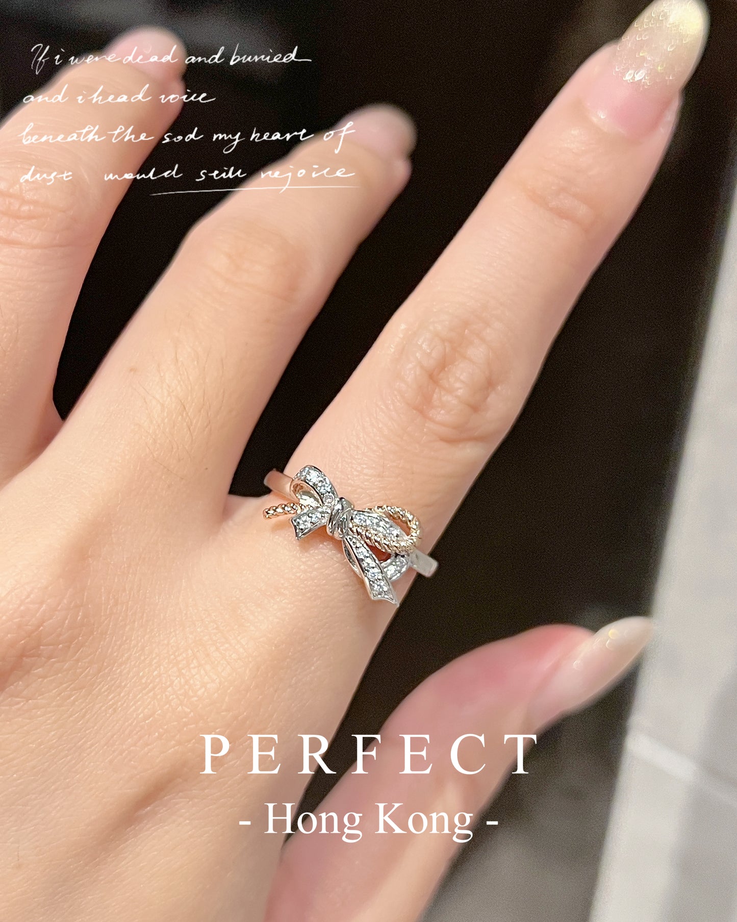 Rosette 🎀 Cubic Zirconia S925 Ring✨|高碳鑽雙色麻花蝴蝶結S925戒指