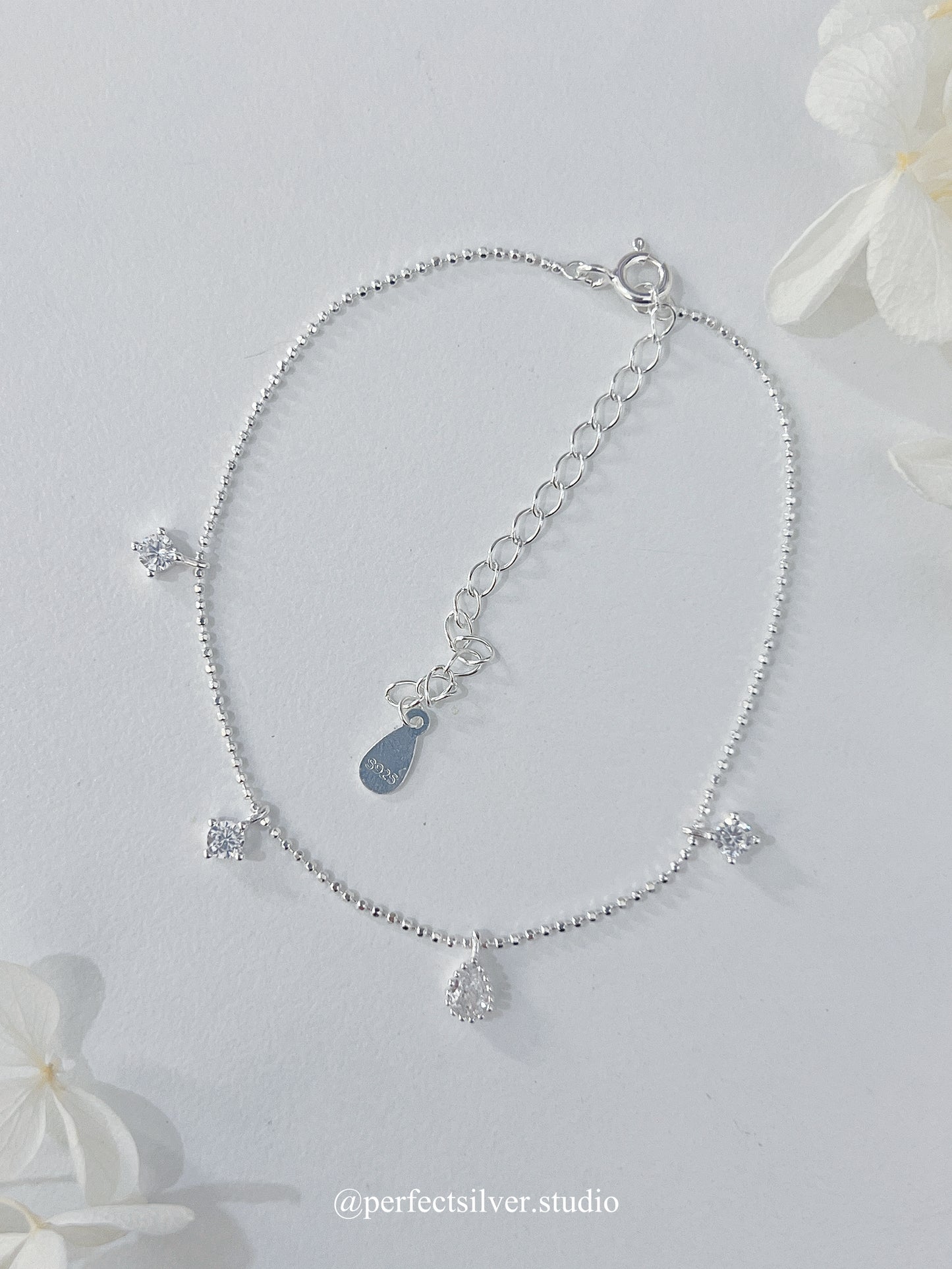 Muti-shape Cubic Zirconia S9225 Braccelet | 不規則鋯石鋯石滿天星S925銀手鏈