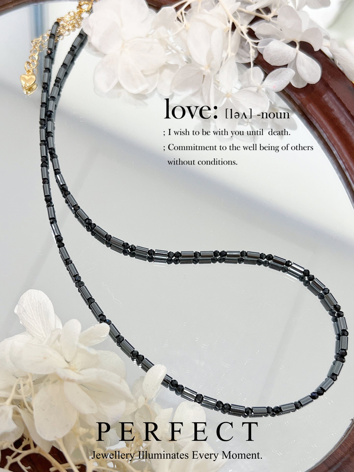Terahertz Black Spinel Necklace | 太赫茲黑尖晶串鏈
