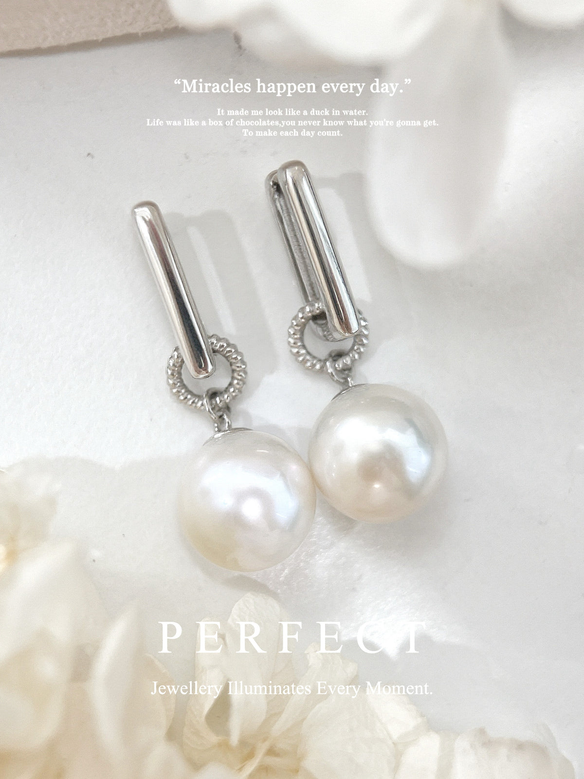 11mm Freshwater Pearl S925 Ear Hopp | 淡水珍珠兩用款耳圈
